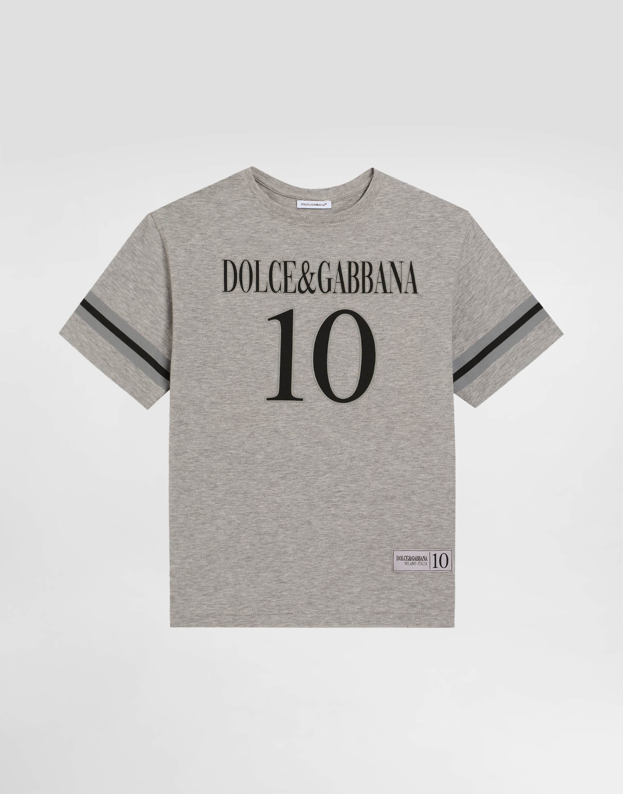 Tシャツ・カットソー DOLCE  GABBANA Men T Shirts G5MA8TG8LH0 Grey Dolce & Gabbana Grey Mens T-shirt With Logo ( GOODNESS HAS