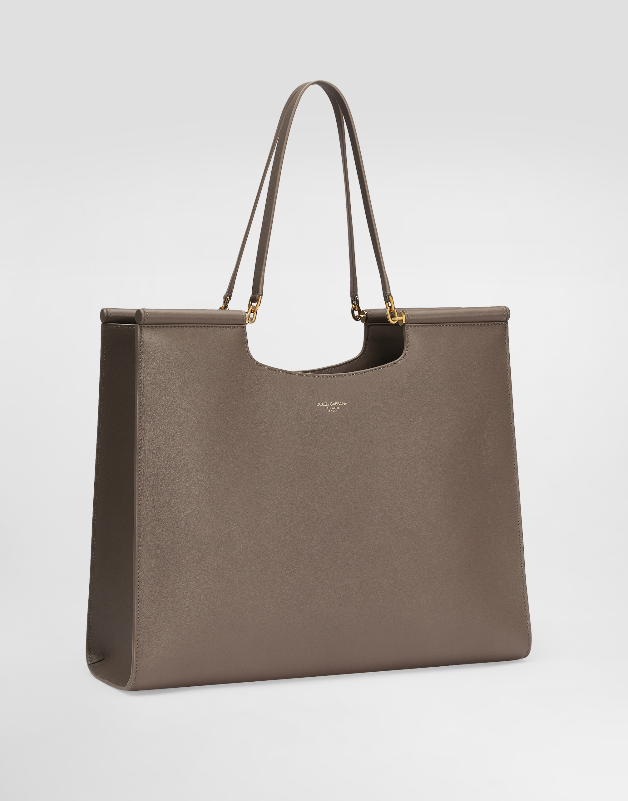 Dolce & Gabbana Large Sicily Shopper In Grey