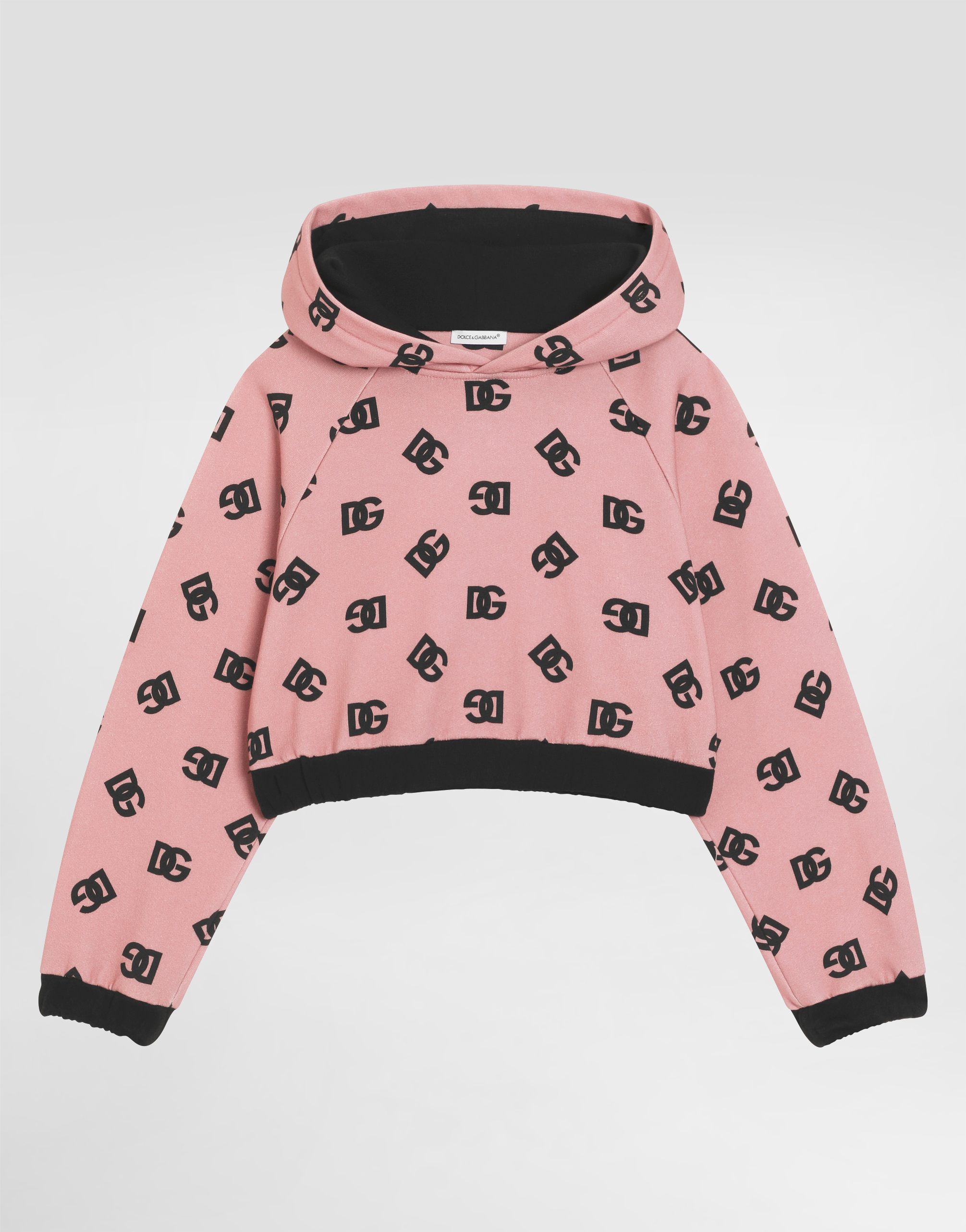 Dolce & Gabbana Hoodie With Dg Logo Print In Print