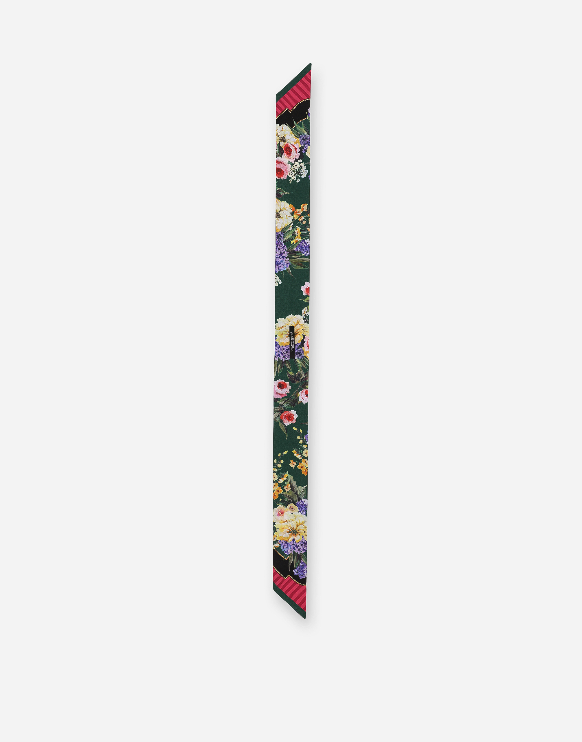 Shop Dolce & Gabbana Garden-print Twill Headscarf (6 X 100)