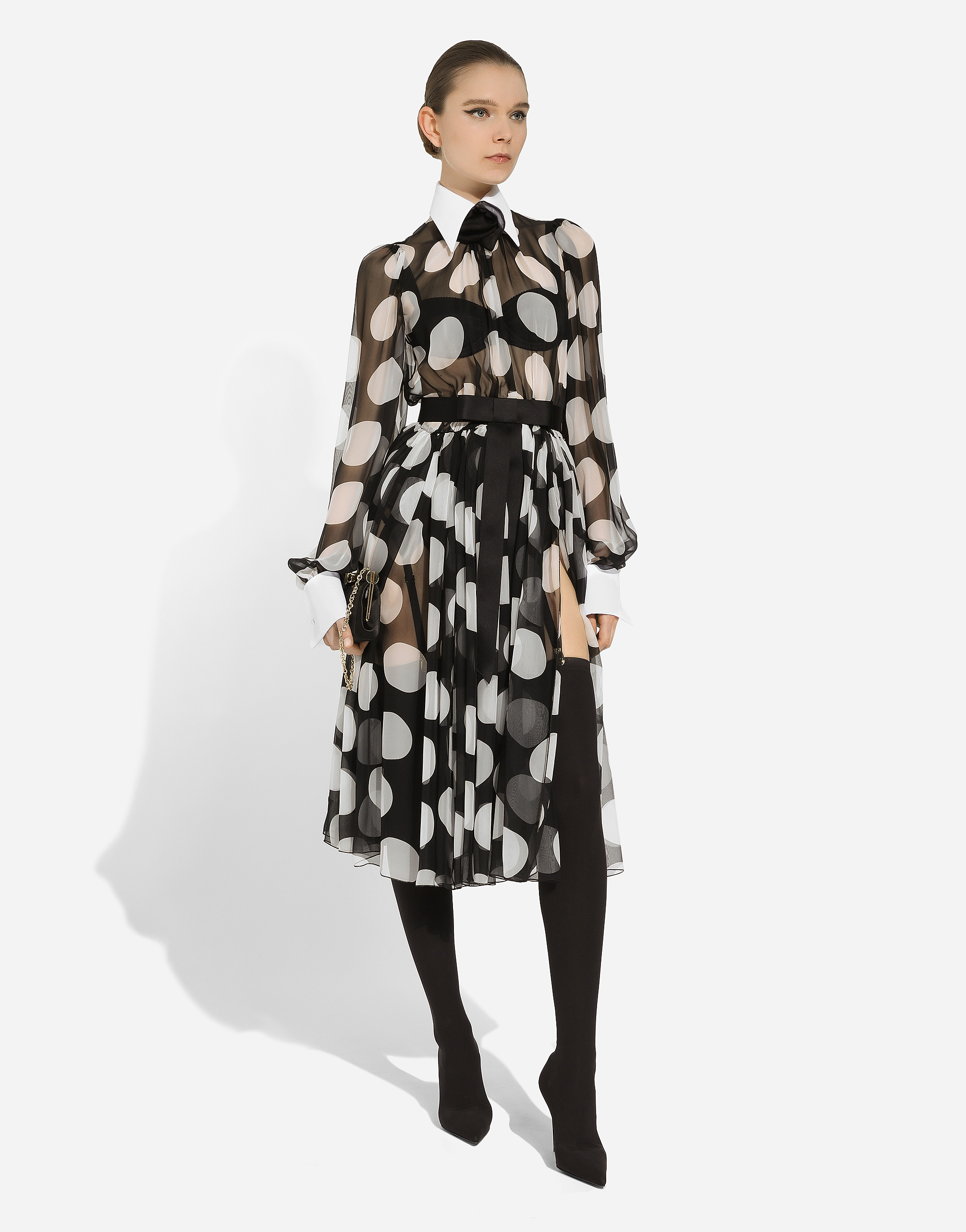 Dolce & Gabbana Polka-dot Print Dress In プリ