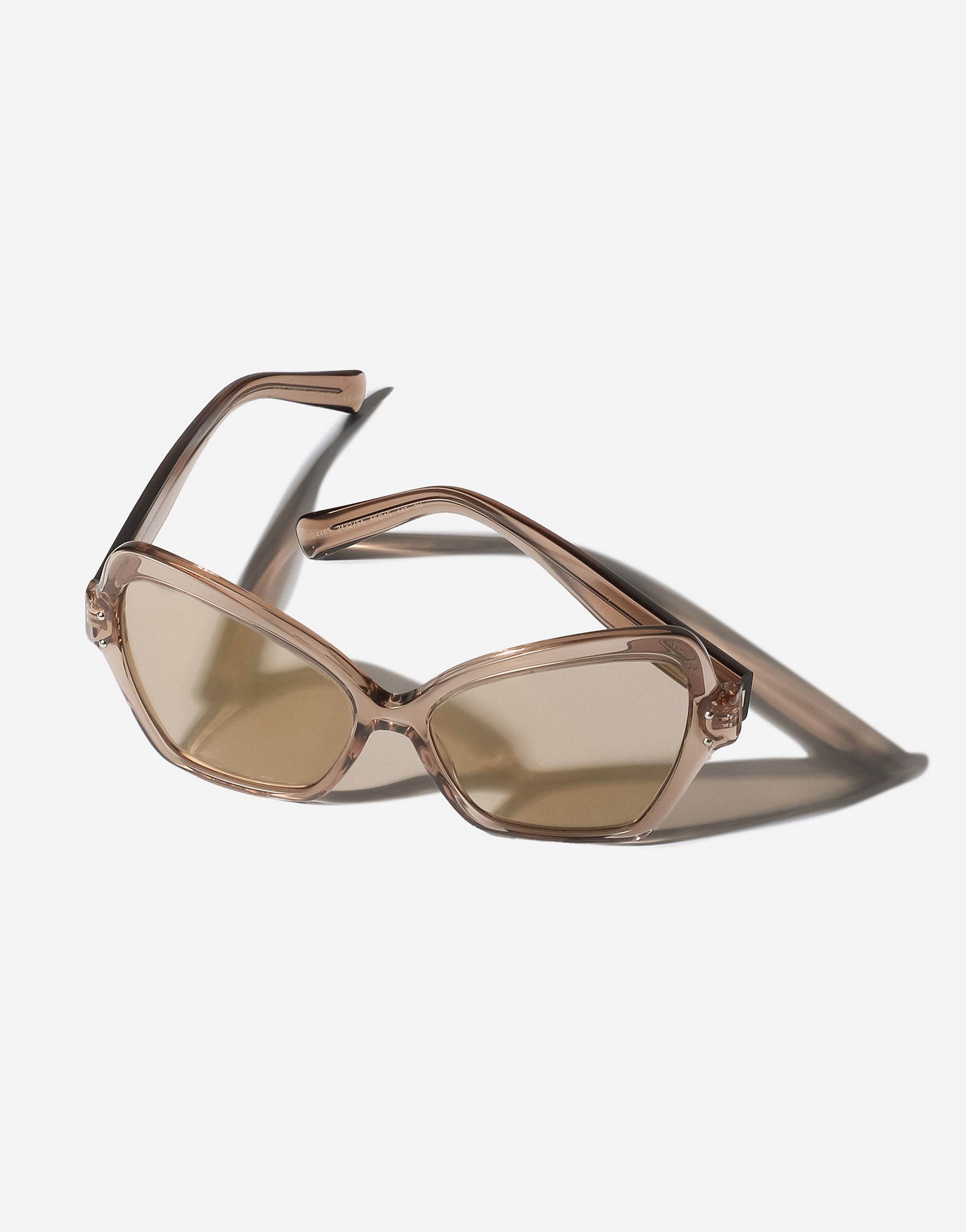 Dolce & Gabbana Dg Sharped  Sunglasses In Transparent Camel