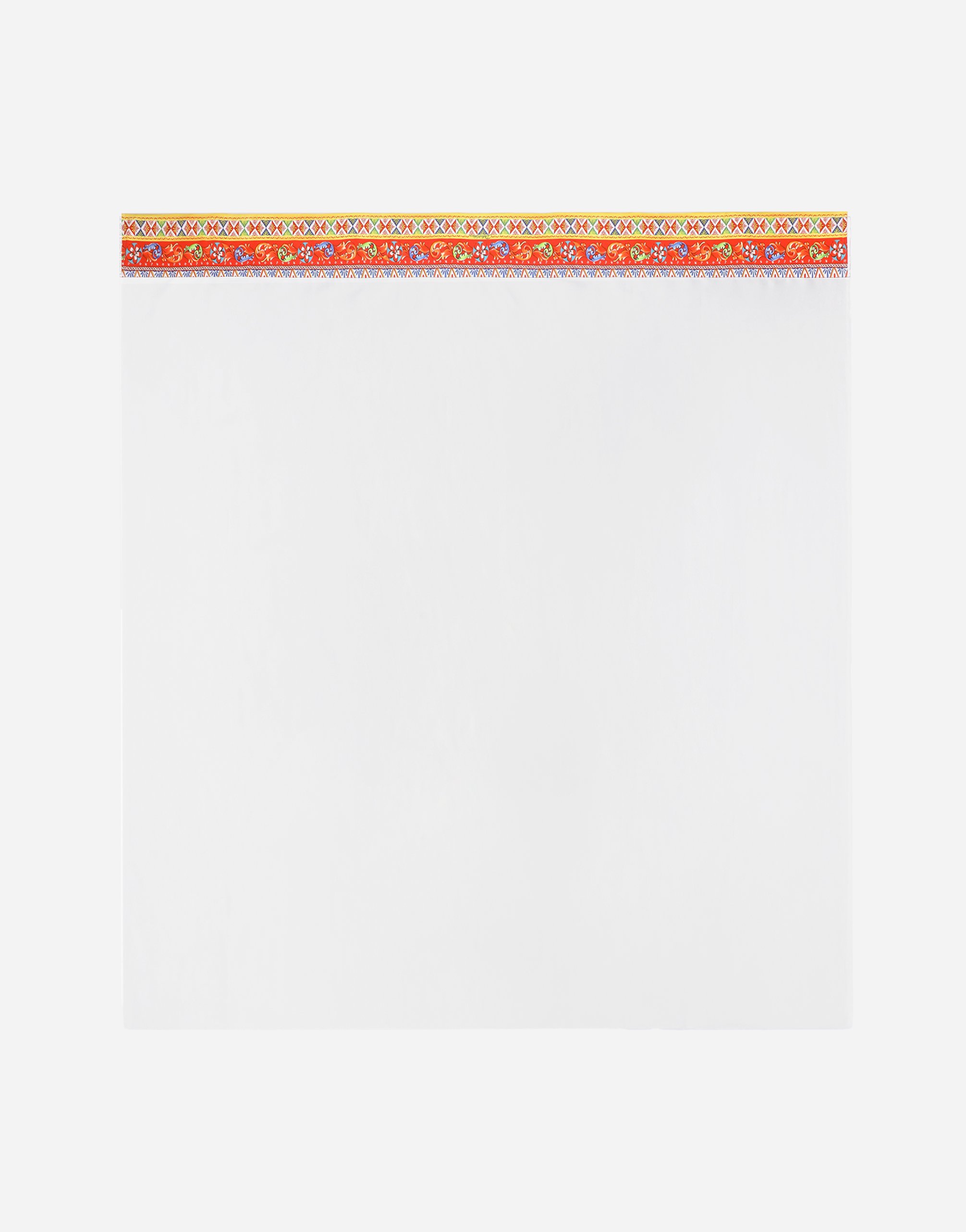 Dolce & Gabbana Cotton Sateen Flat Sheet In Multi