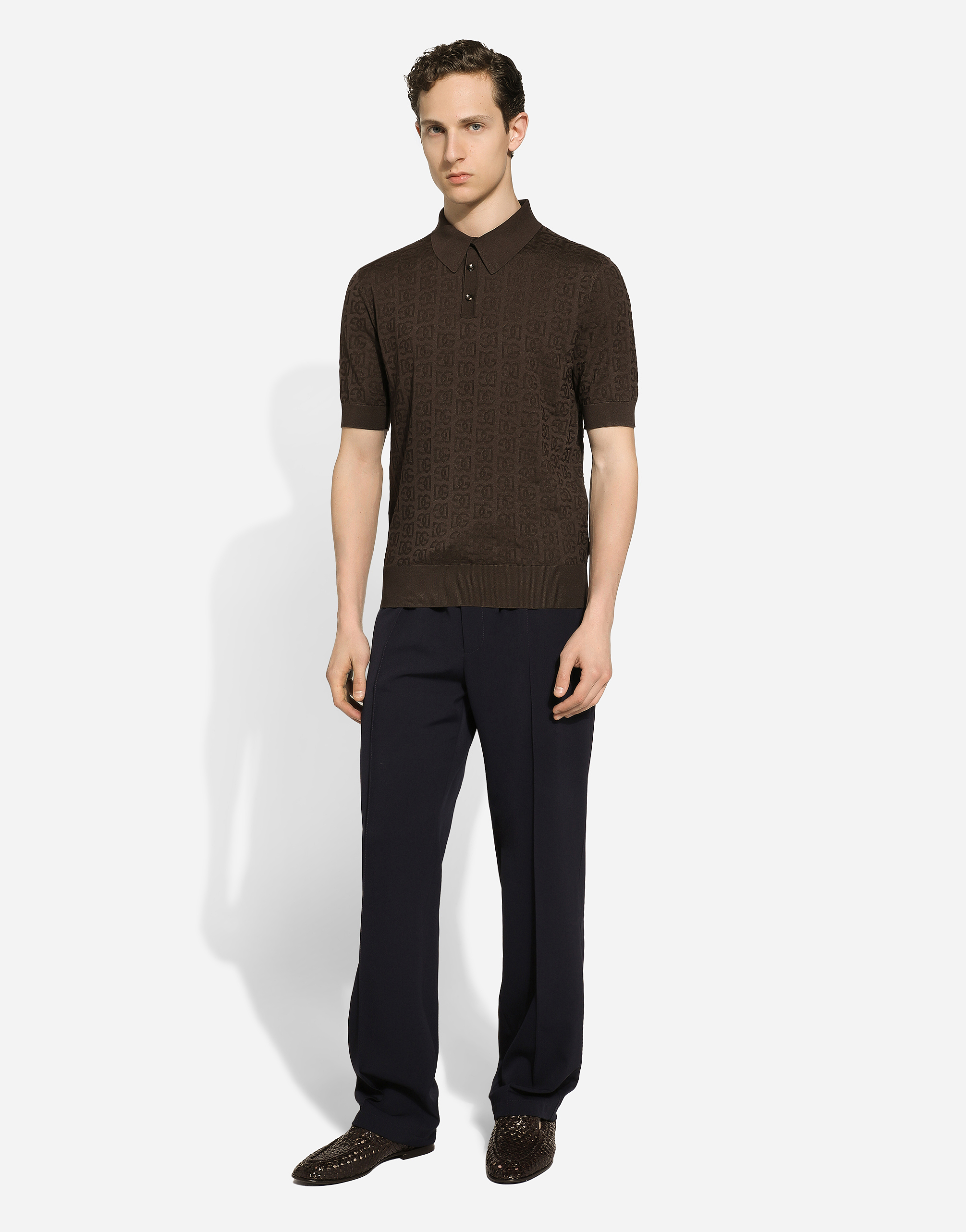 Dolce & Gabbana Twill Jogging Pants In Blue