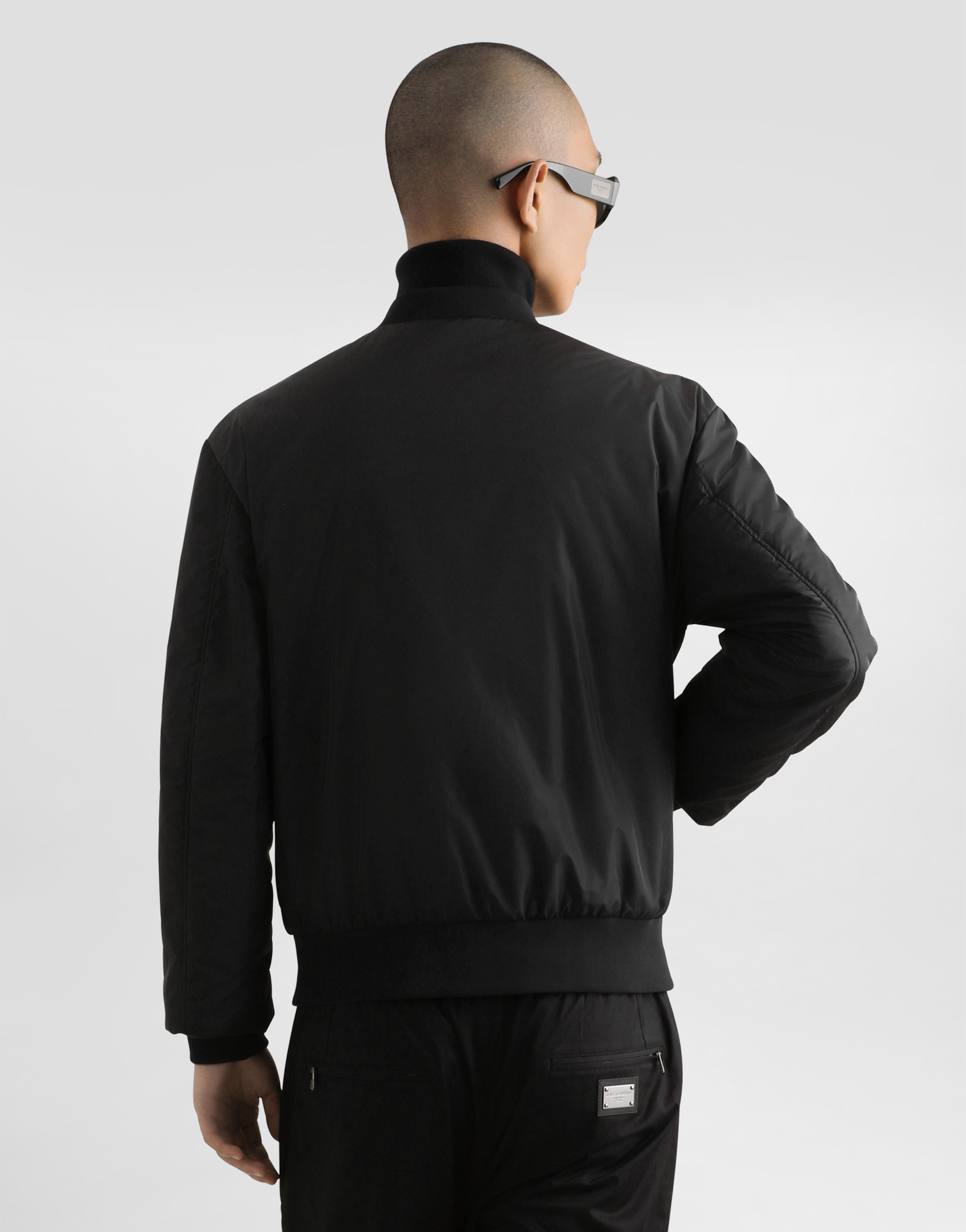 Dolce & Gabbana Dolce&gabbana's Silver-plaque Completes The Design Of This Bomber Jacket For An Auth In Black