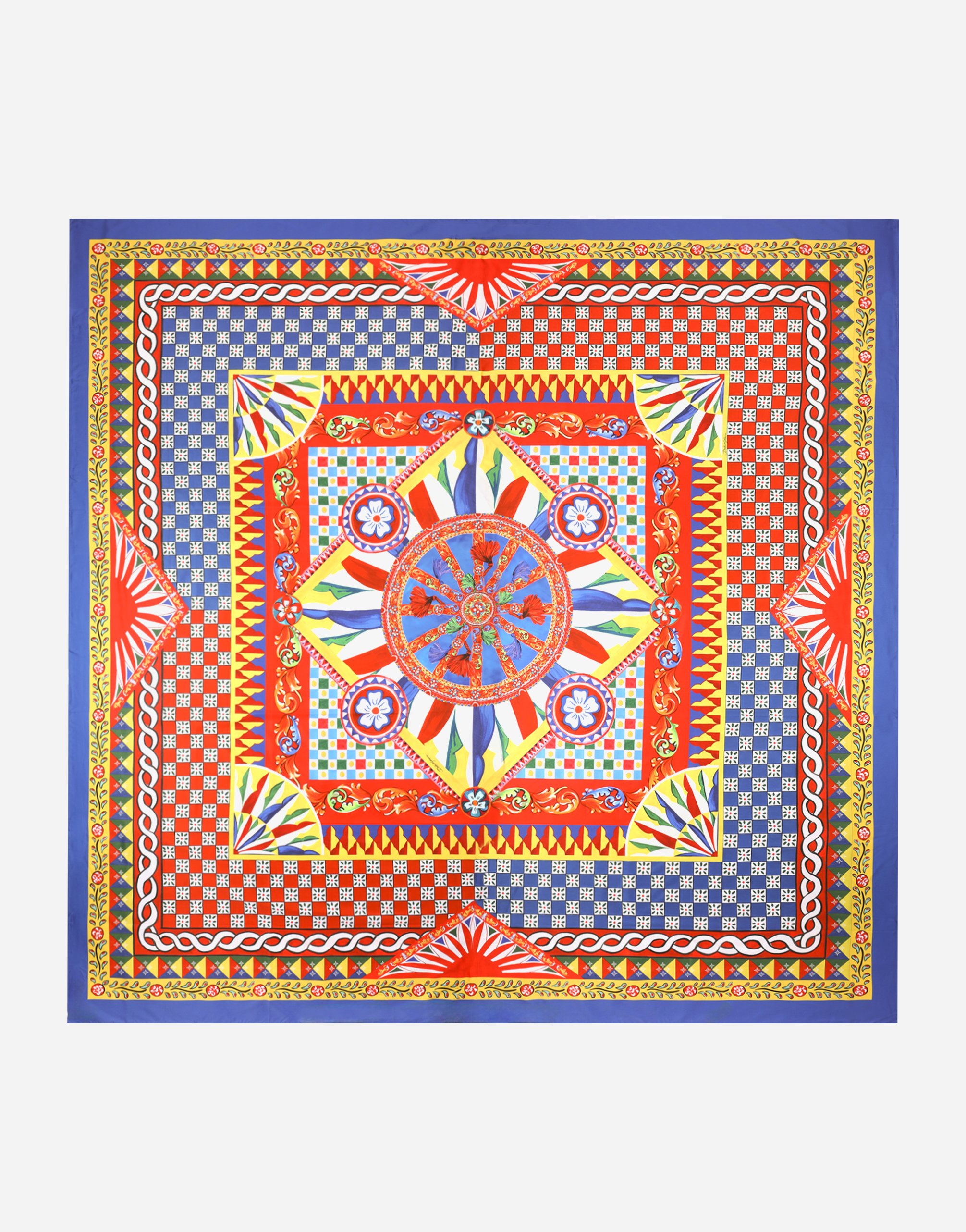 Dolce & Gabbana Cotton Sateen Fitted Sheet In Multi