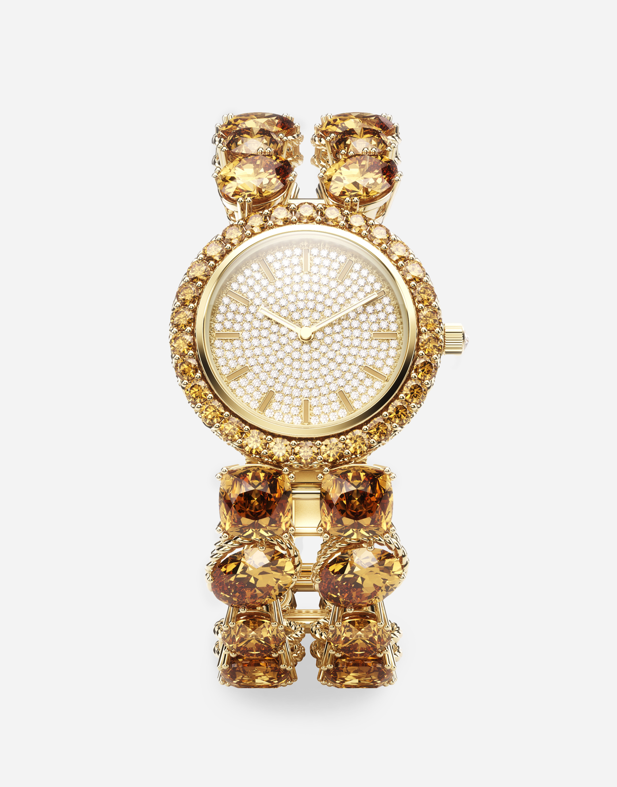  Dolce & Gabbana Dolce & Gabbana Rainbow Monochrome Watch 18-carat Yellow Gold And Citrines - Woman Watches Gold Gold Onesize 