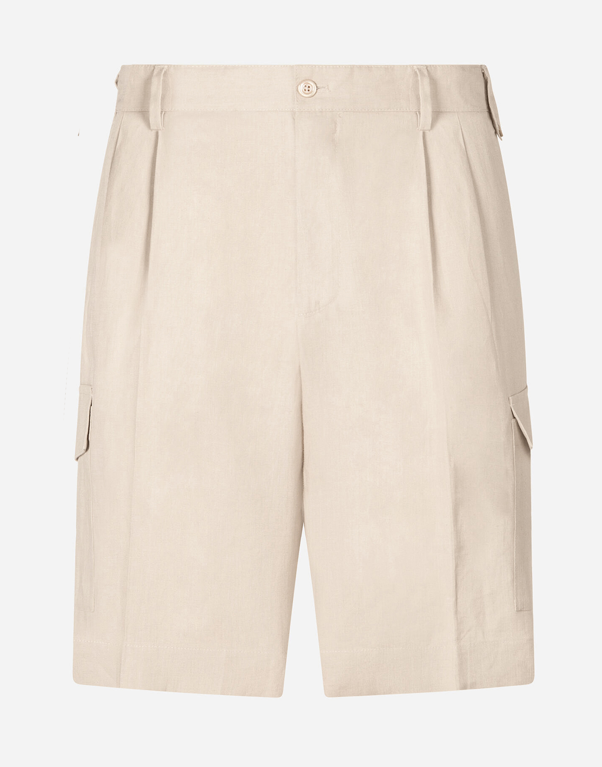 DOLCE & GABBANA BERMUDA CARGO SHORTS IN LINEN