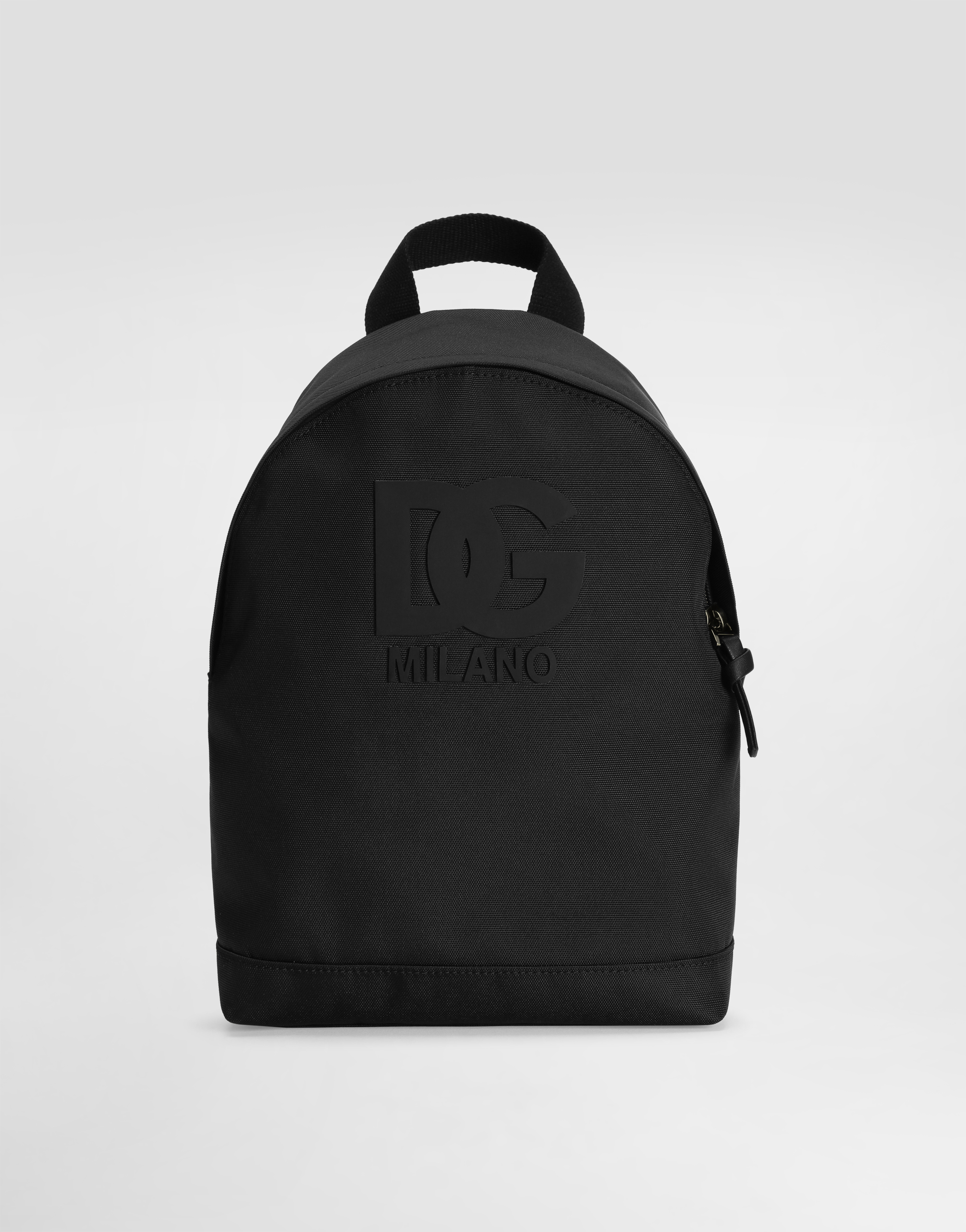 Dolce & Gabbana Nylon Backpack With Dg Patch In Black