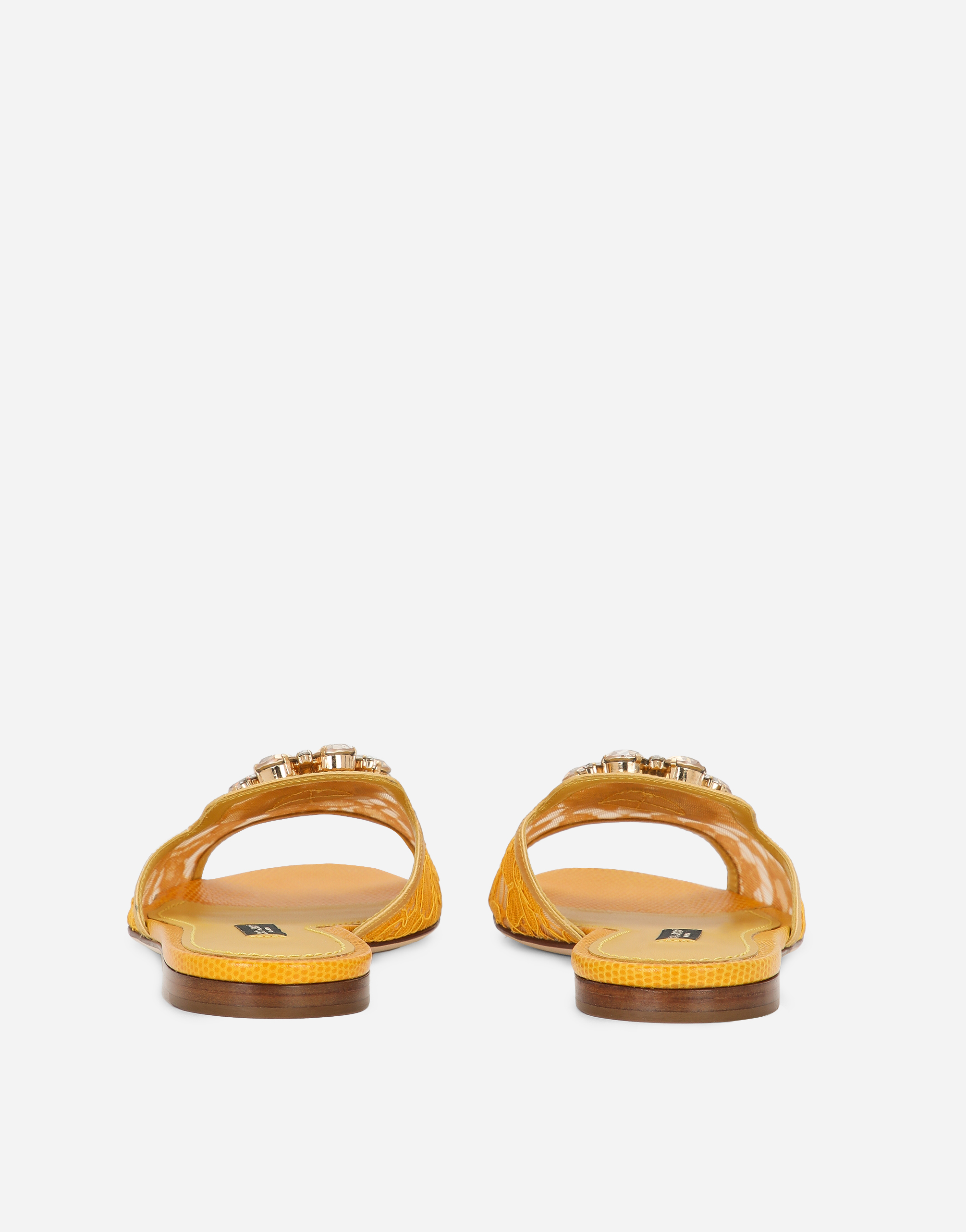 Dolce & Gabbana Women Rainbow Flat Ciabattina Sandalo In Yellow