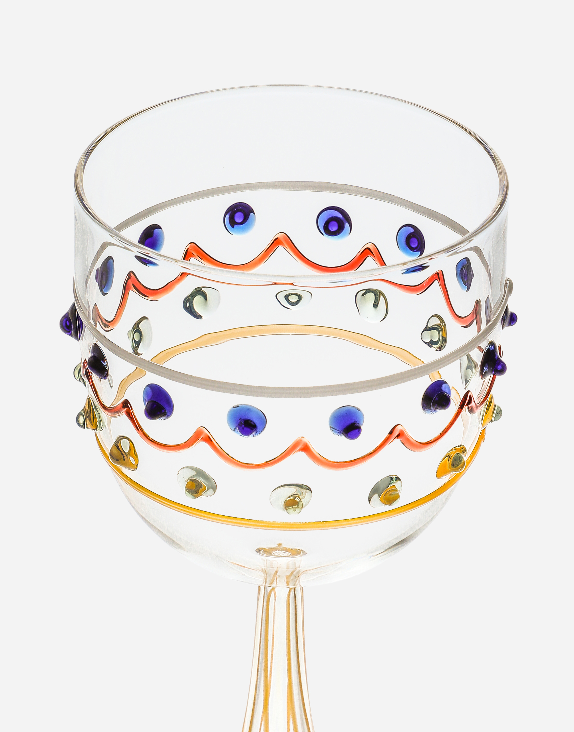 Dolce & Gabbana Red Wine Glass In Multicolor