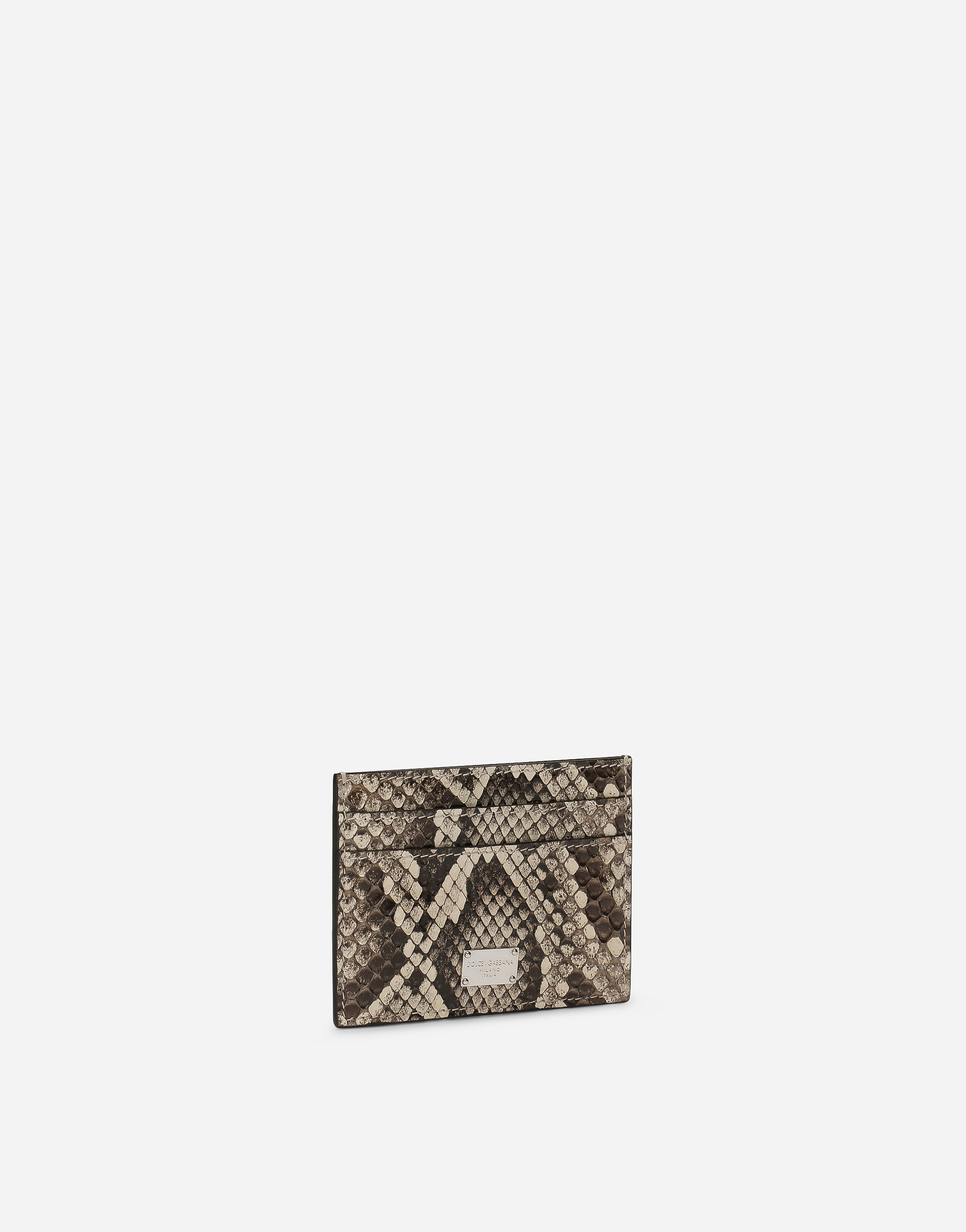  Dolce & Gabbana Dolce & Gabbana Python Skin Card Holder - Man Wallets And Small Leather Goods Yellow Onesize 