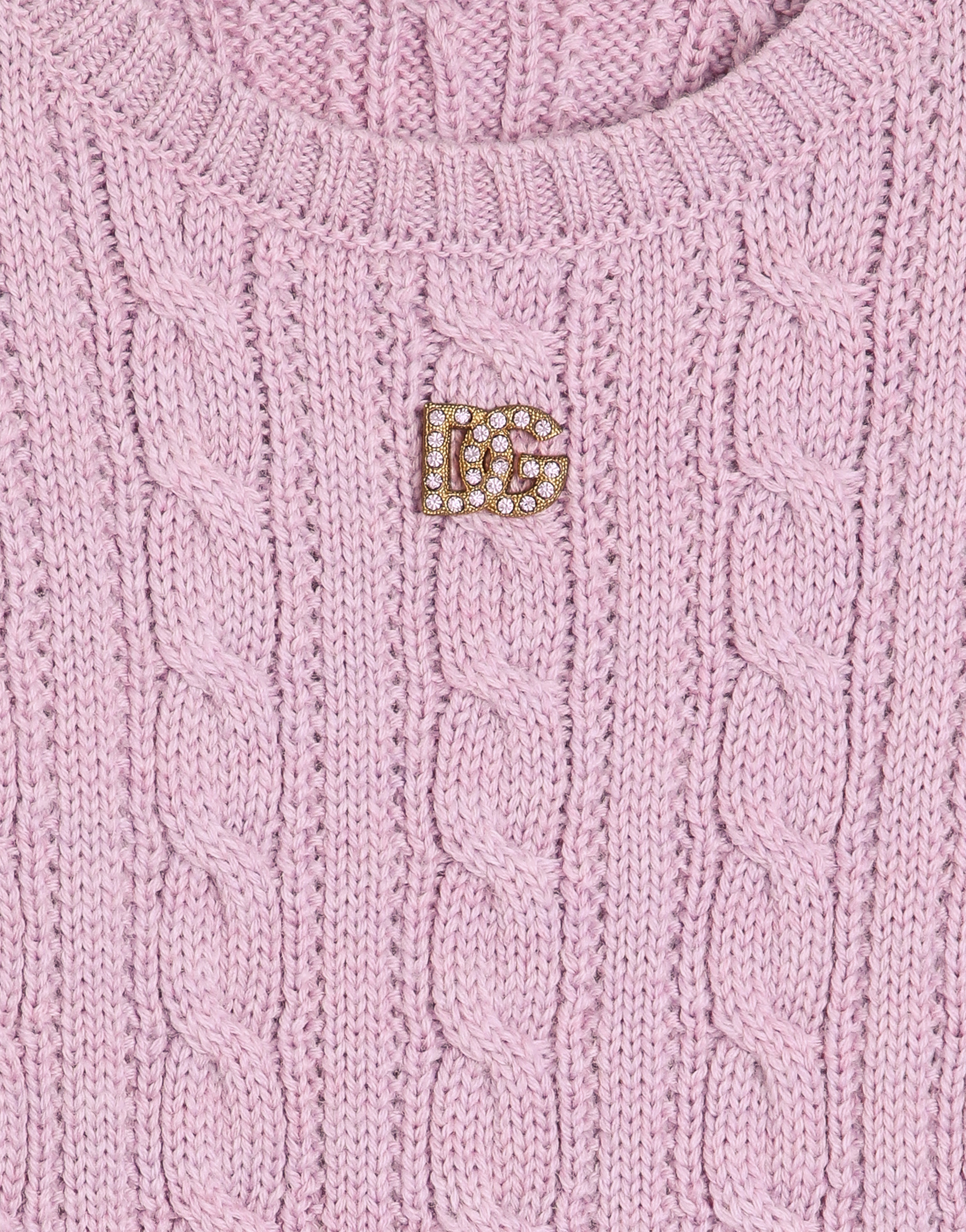  Dolce & Gabbana Dolce & Gabbana Wool Cardigan - Woman Topwear Lilac 12/18 Months 