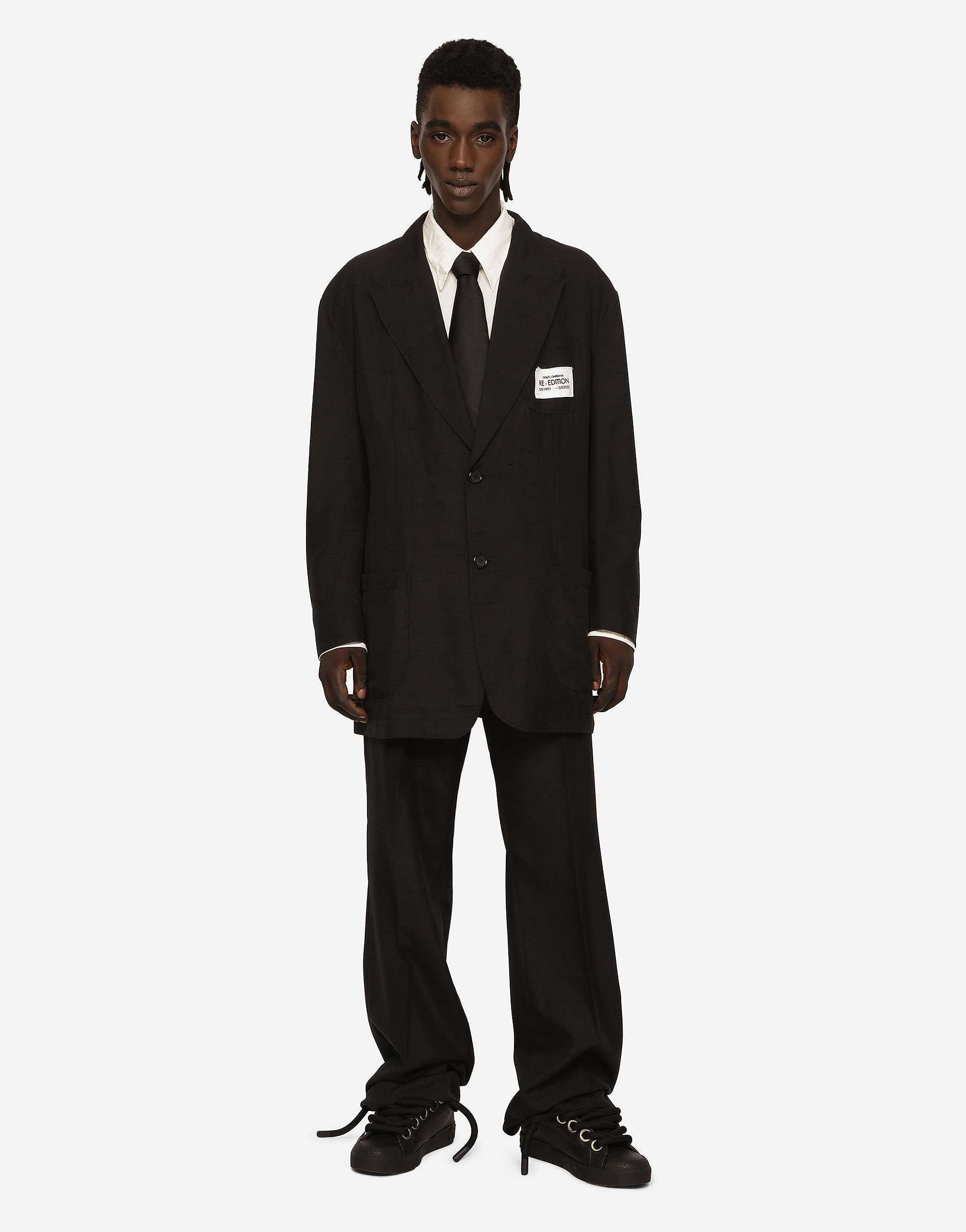 DOLCE & GABBANA OVERSIZE SHANTUNG SILK AND COTTON JACKET