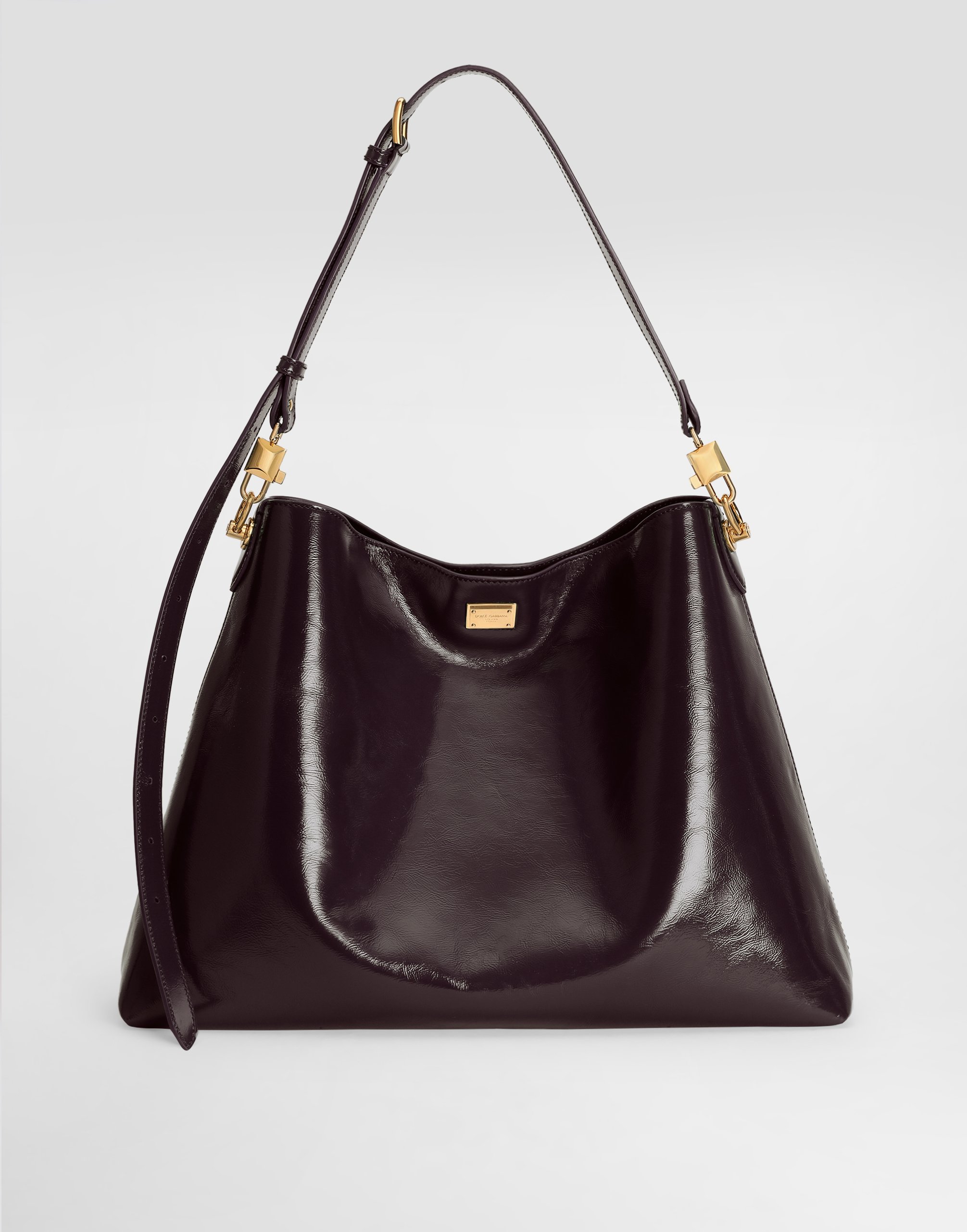 Large Vittoria calfskin shoulder bag in Bordeaux for Women