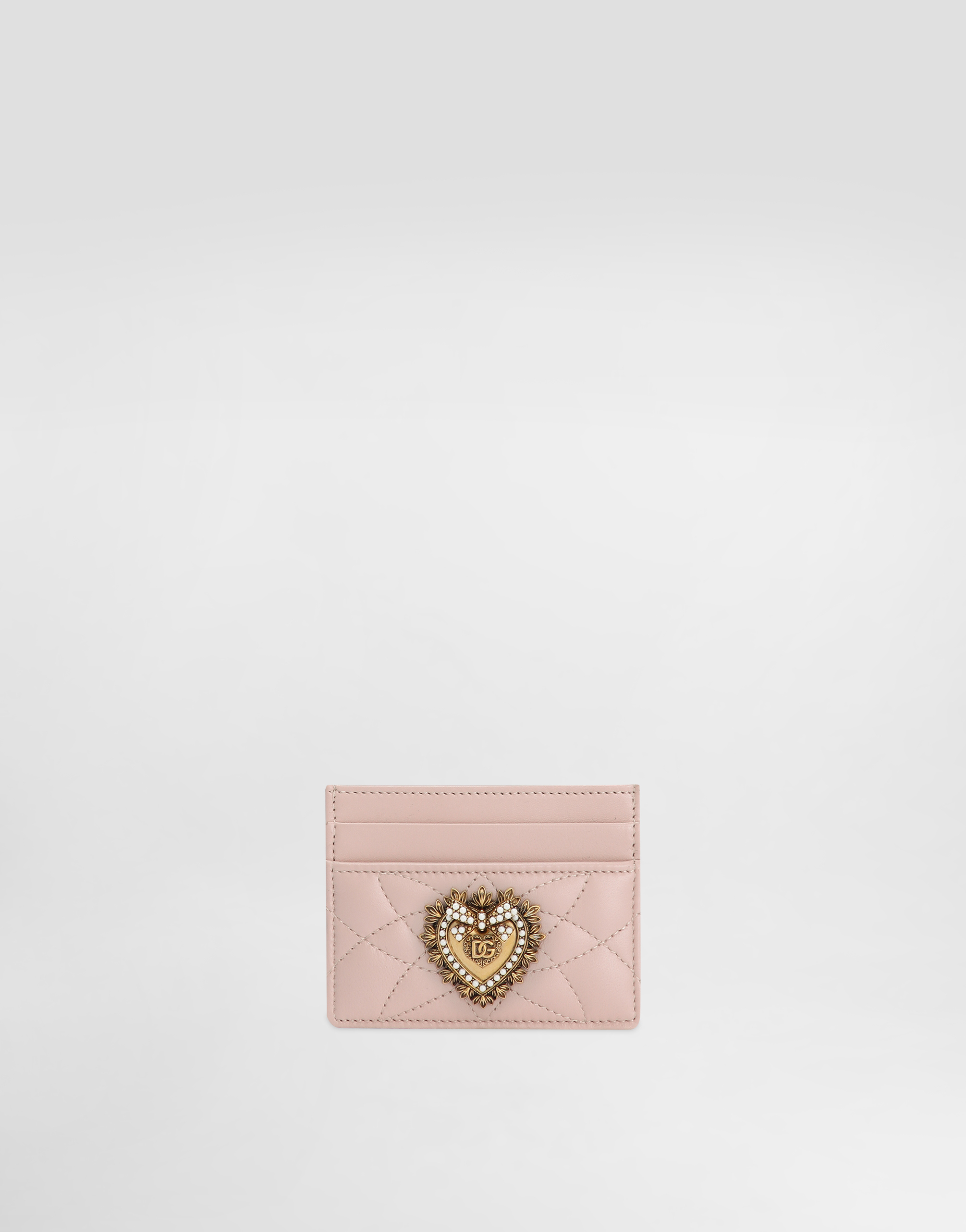 Devotion card holder in Pale Pink for Women | Dolce&Gabbana®