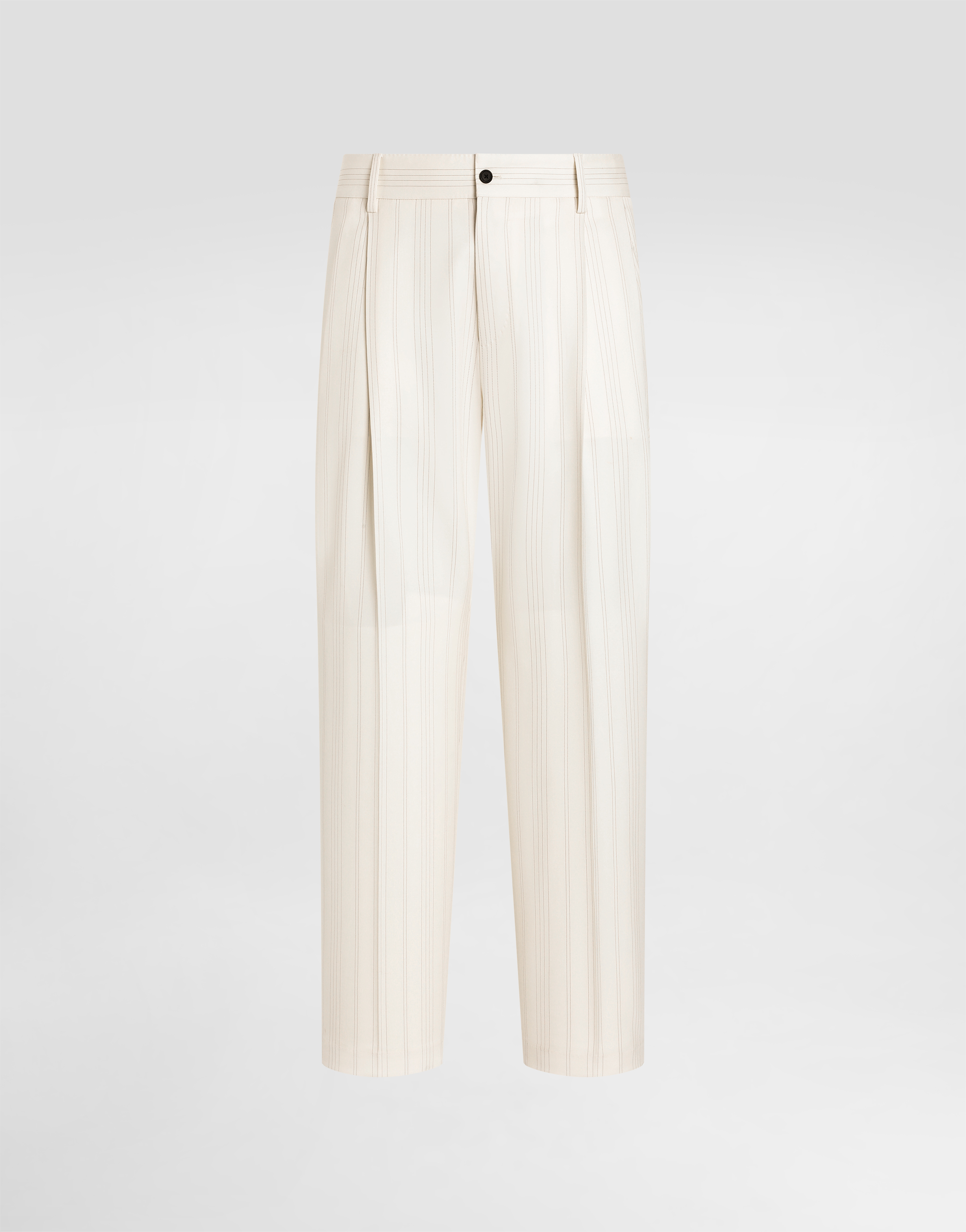 Dolce & Gabbana Pinstripe Wool Trousers In Multicolor