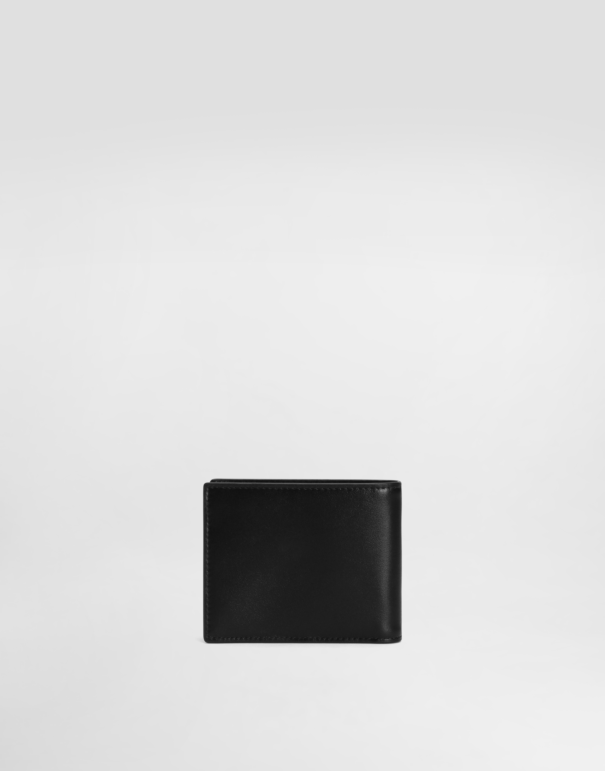 Calfskin bifold wallet with logo