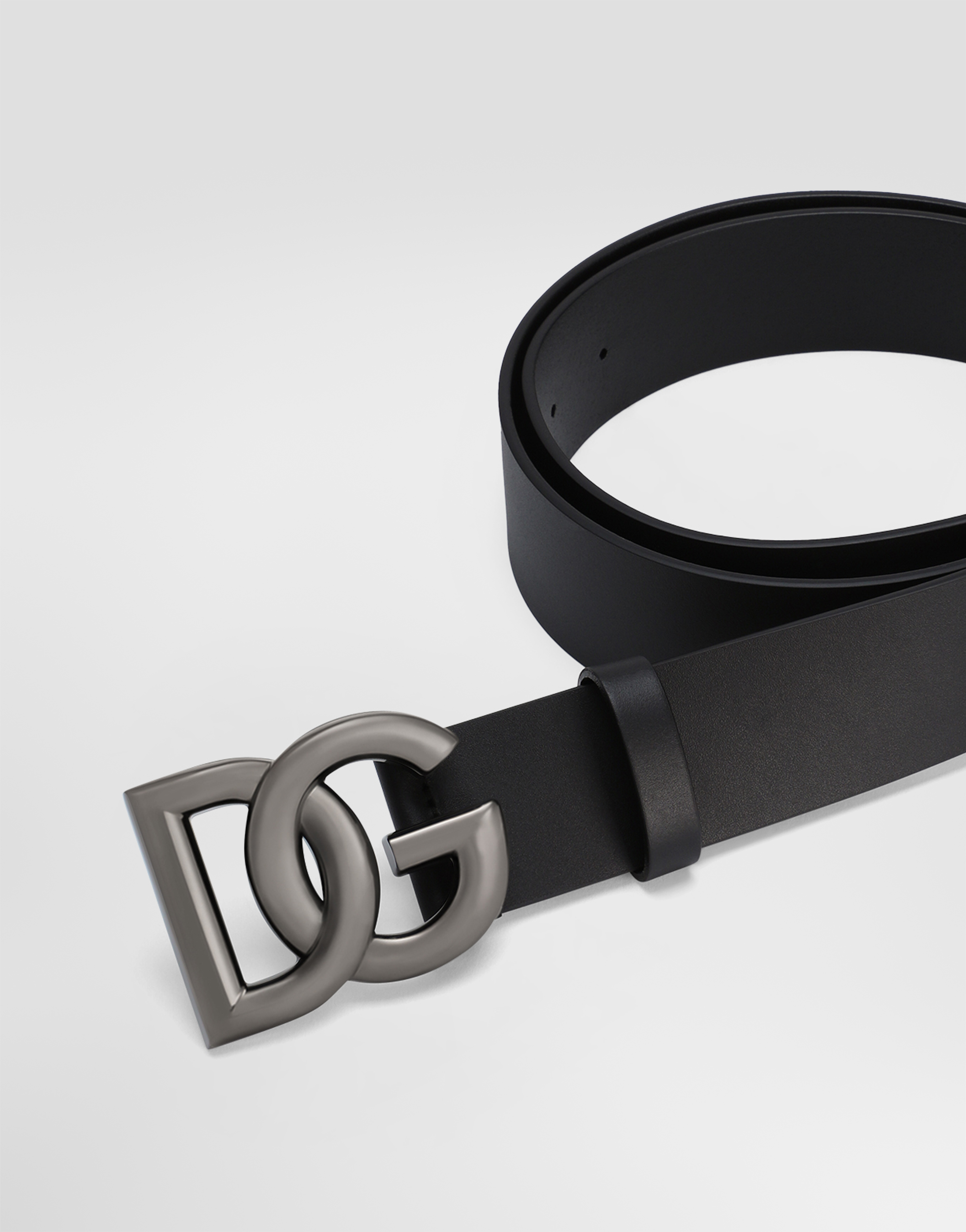 Dolce & Gabbana Male Cintura Logata - Man Belts Leather Black Size 105 - Image 1