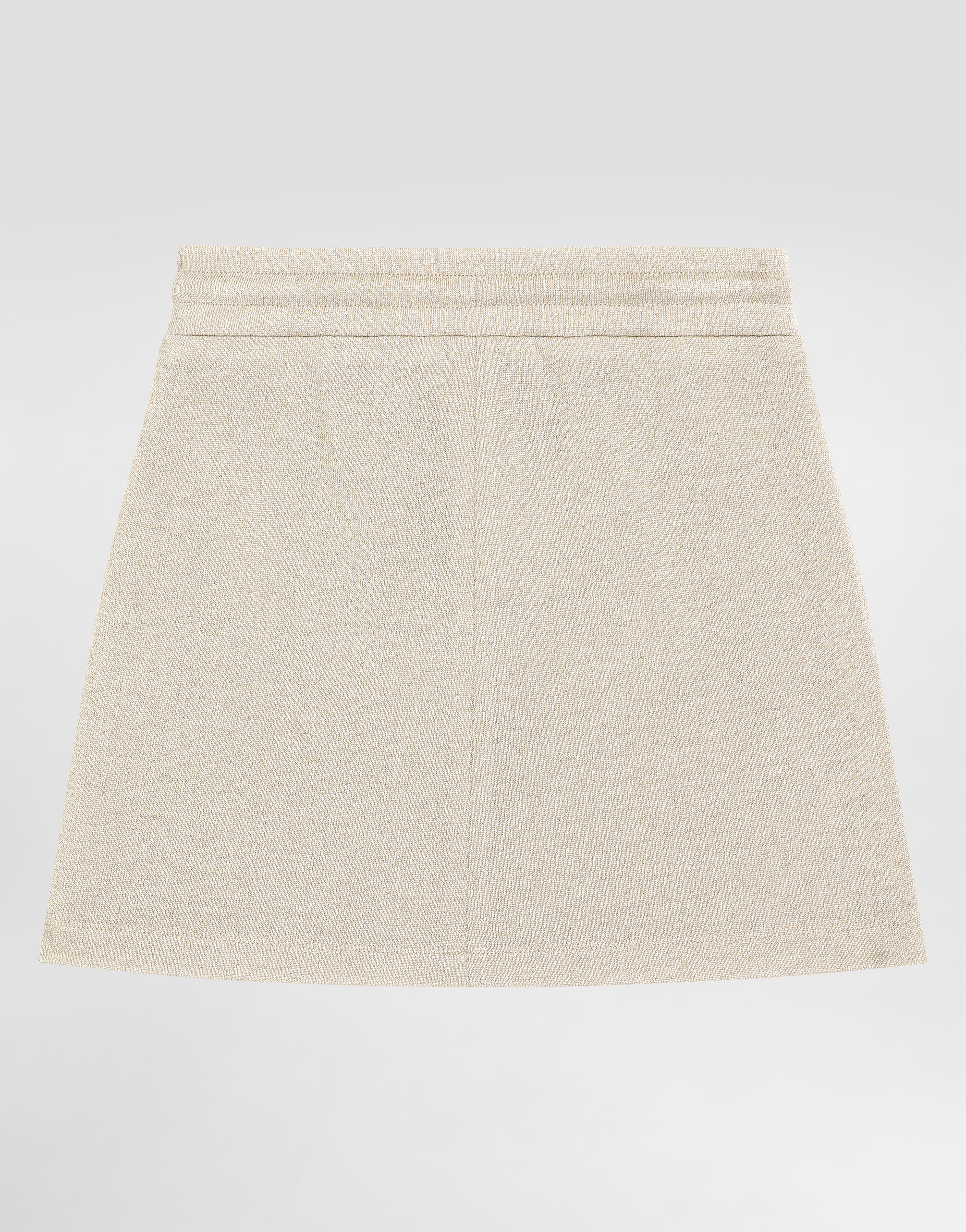 Dolce & Gabbana Lurex Jersey Skirt With Dg Logo In Gold