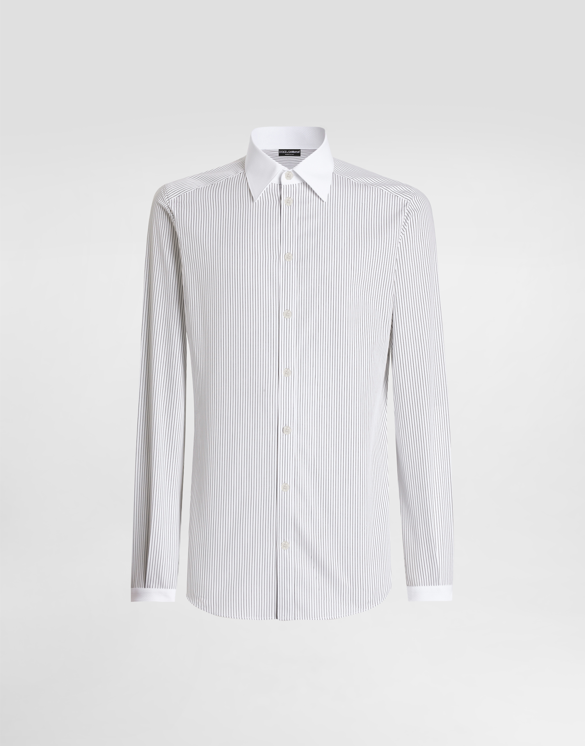 Striped poplin martini shirt