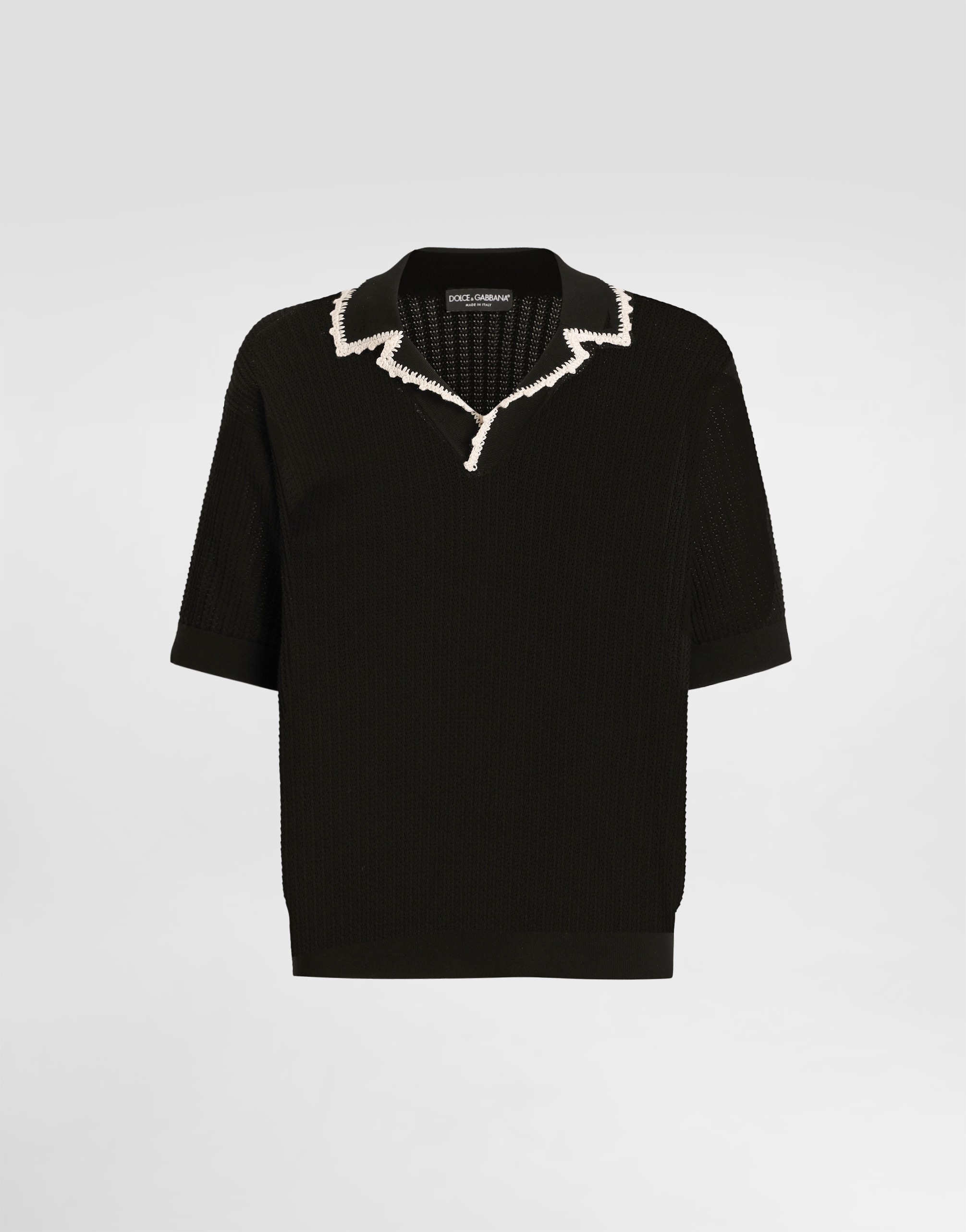Blackのメンズ コットン ポロシャツ | Dolce&Gabbana®