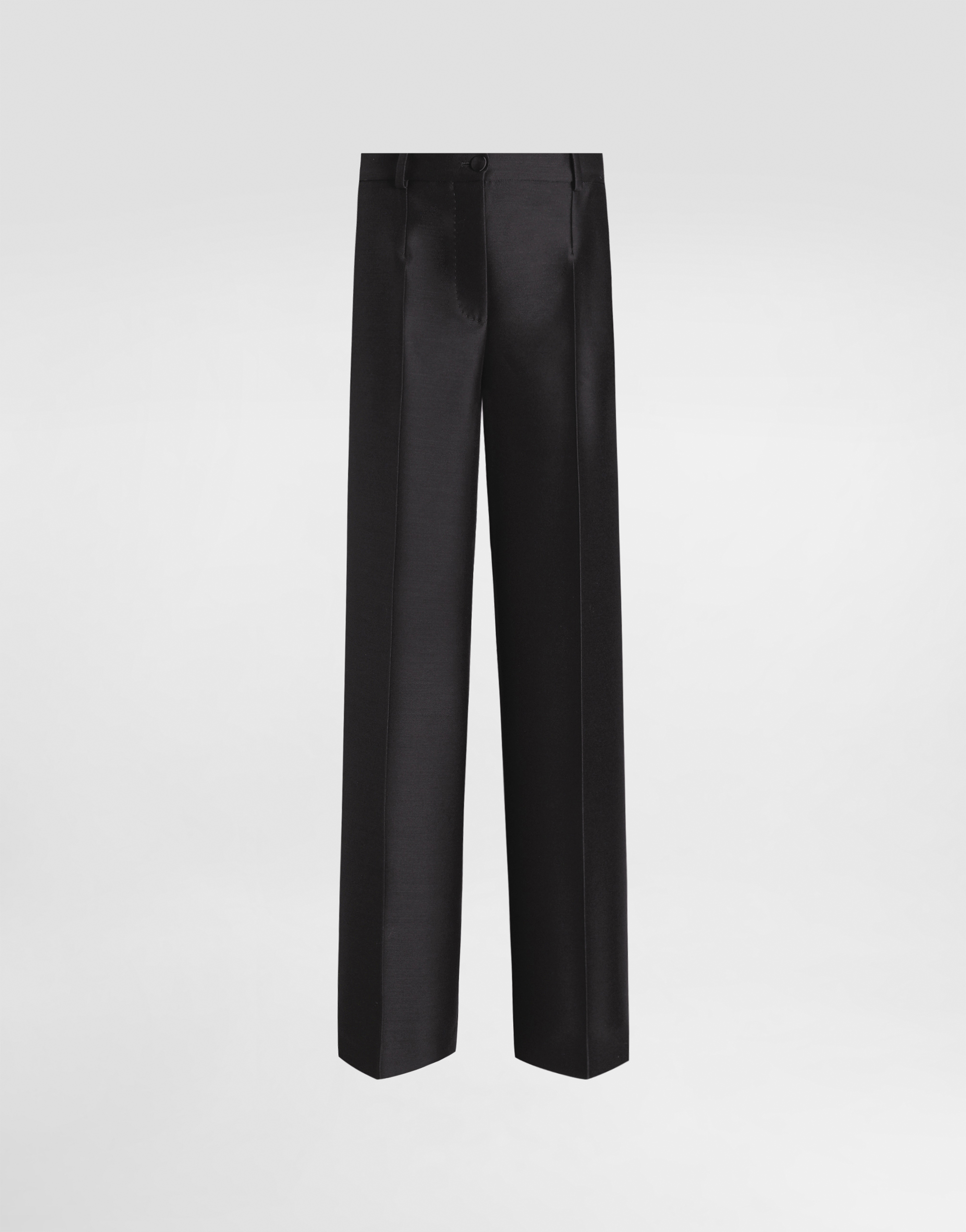 Wool and silk faille trousers