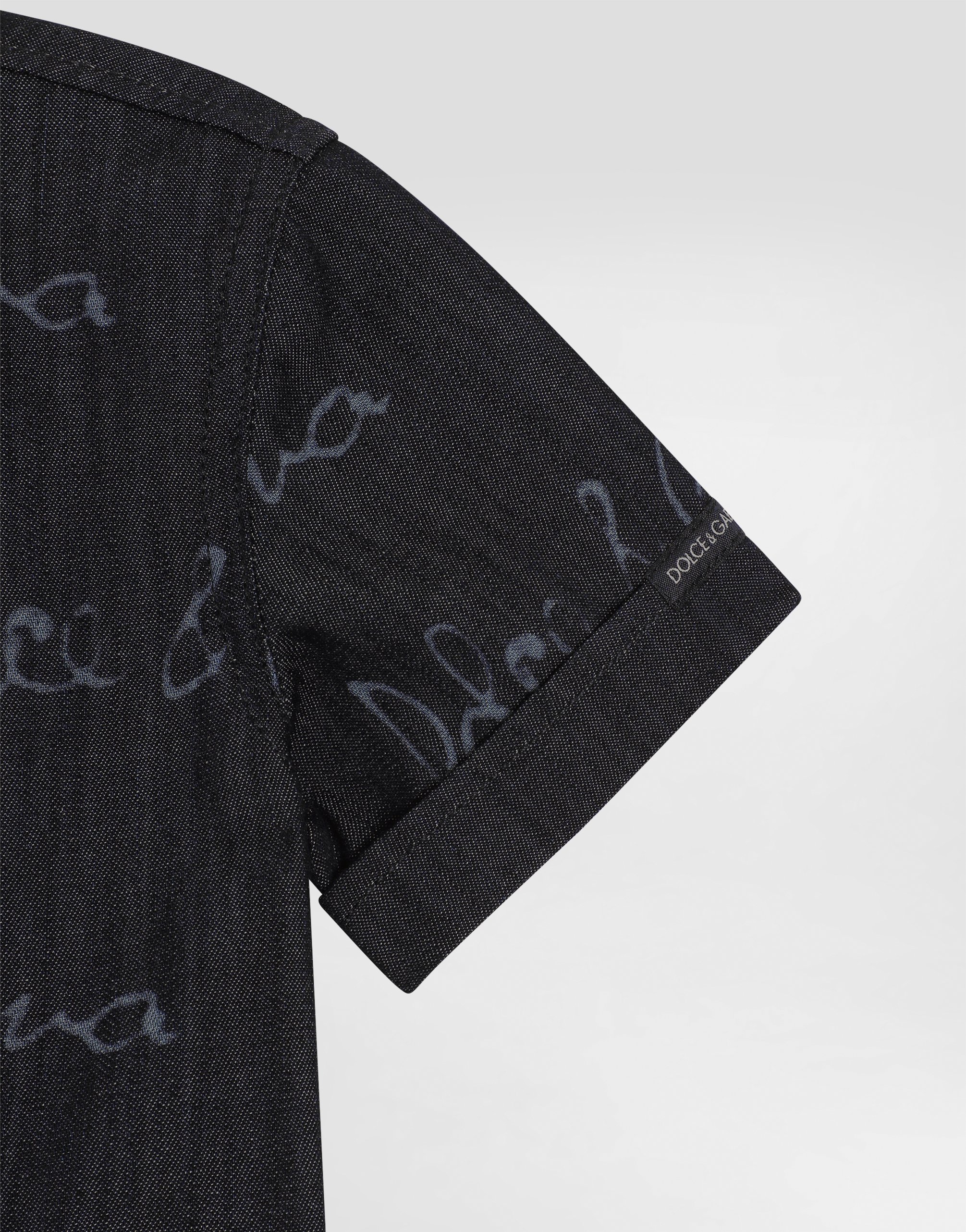 Denim shirt with Dolce&Gabbana logo