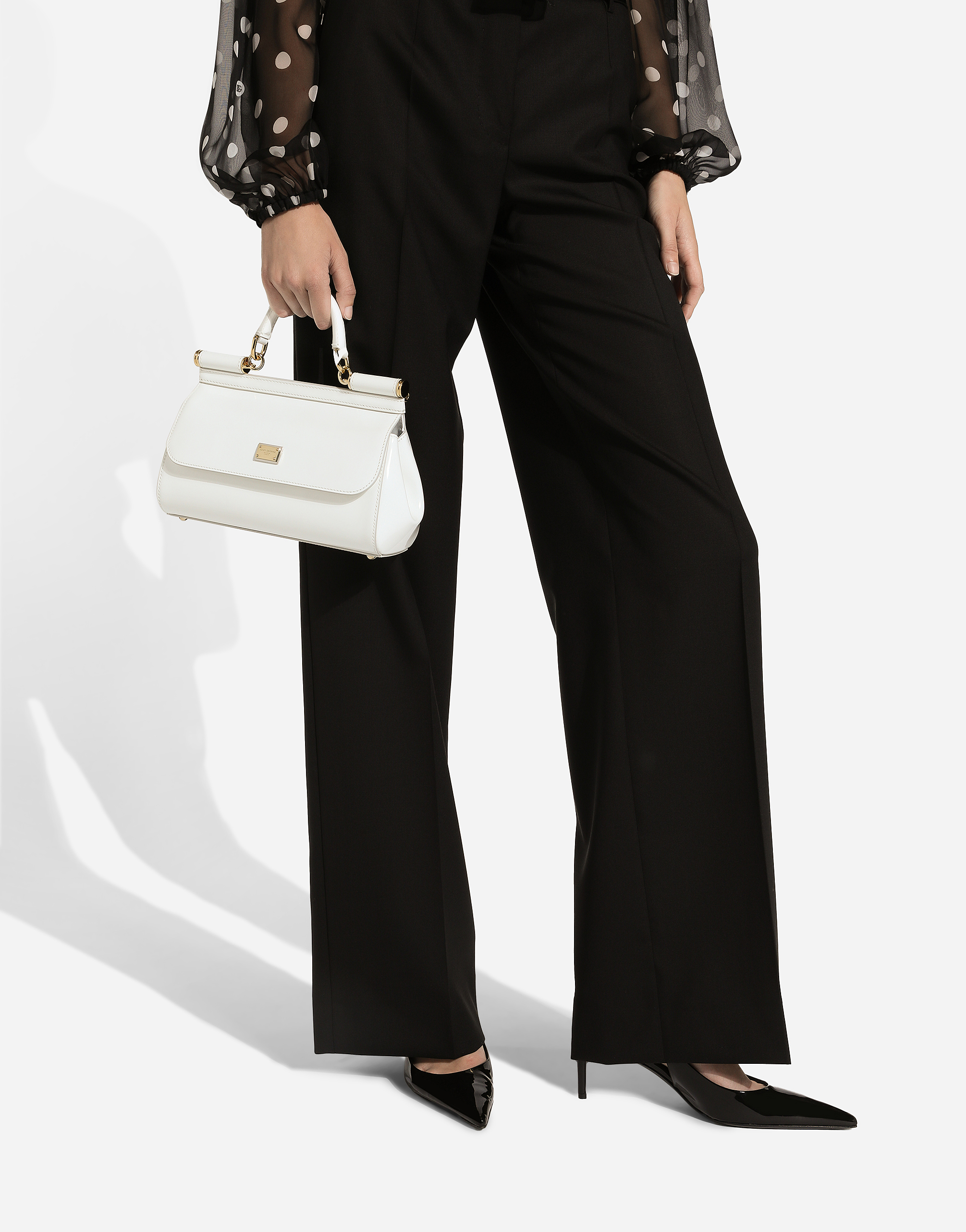 Dolce & Gabbana Elongated Sicily Handbag In White