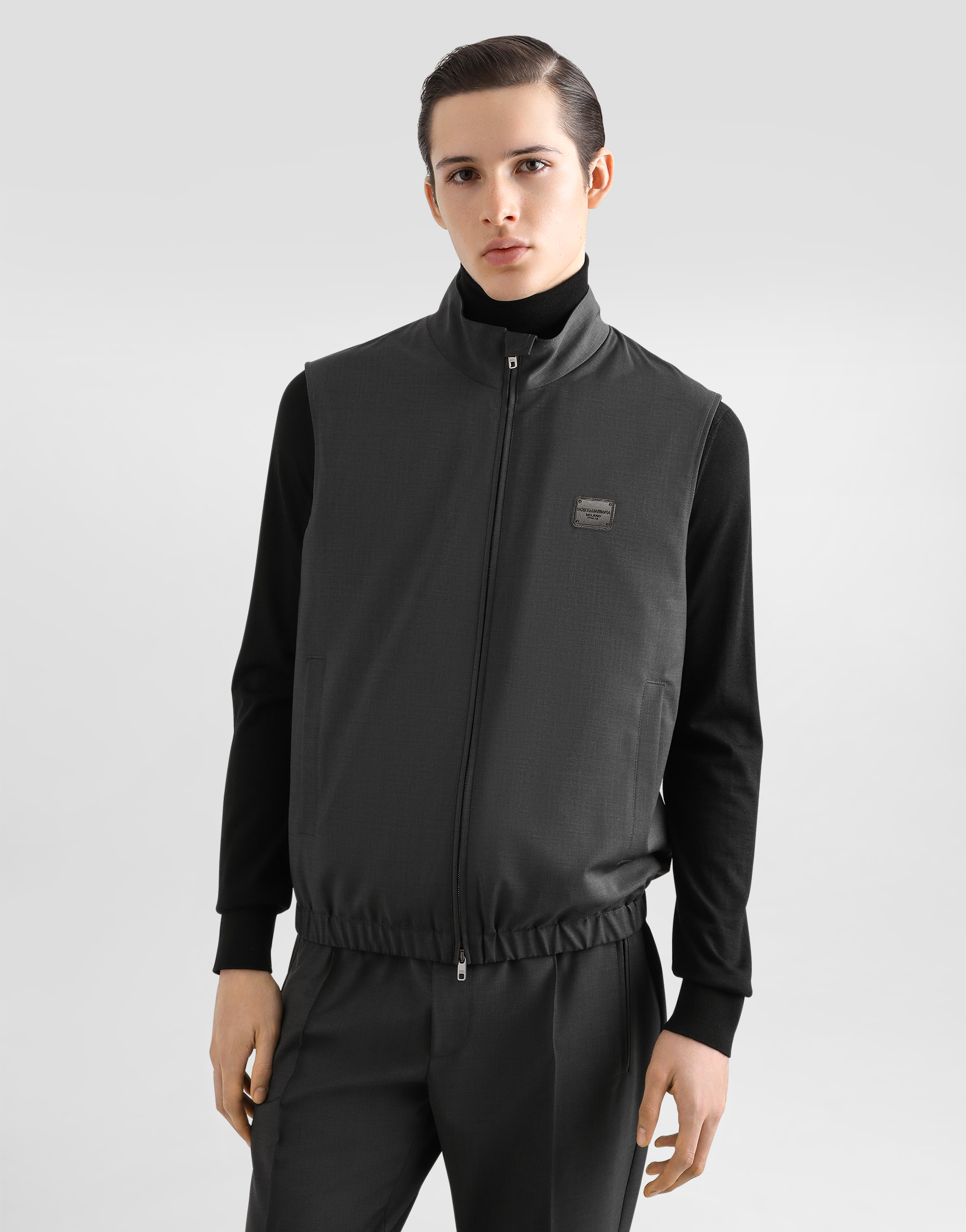 Dolce & Gabbana Woolen Vest With Tag In Grey