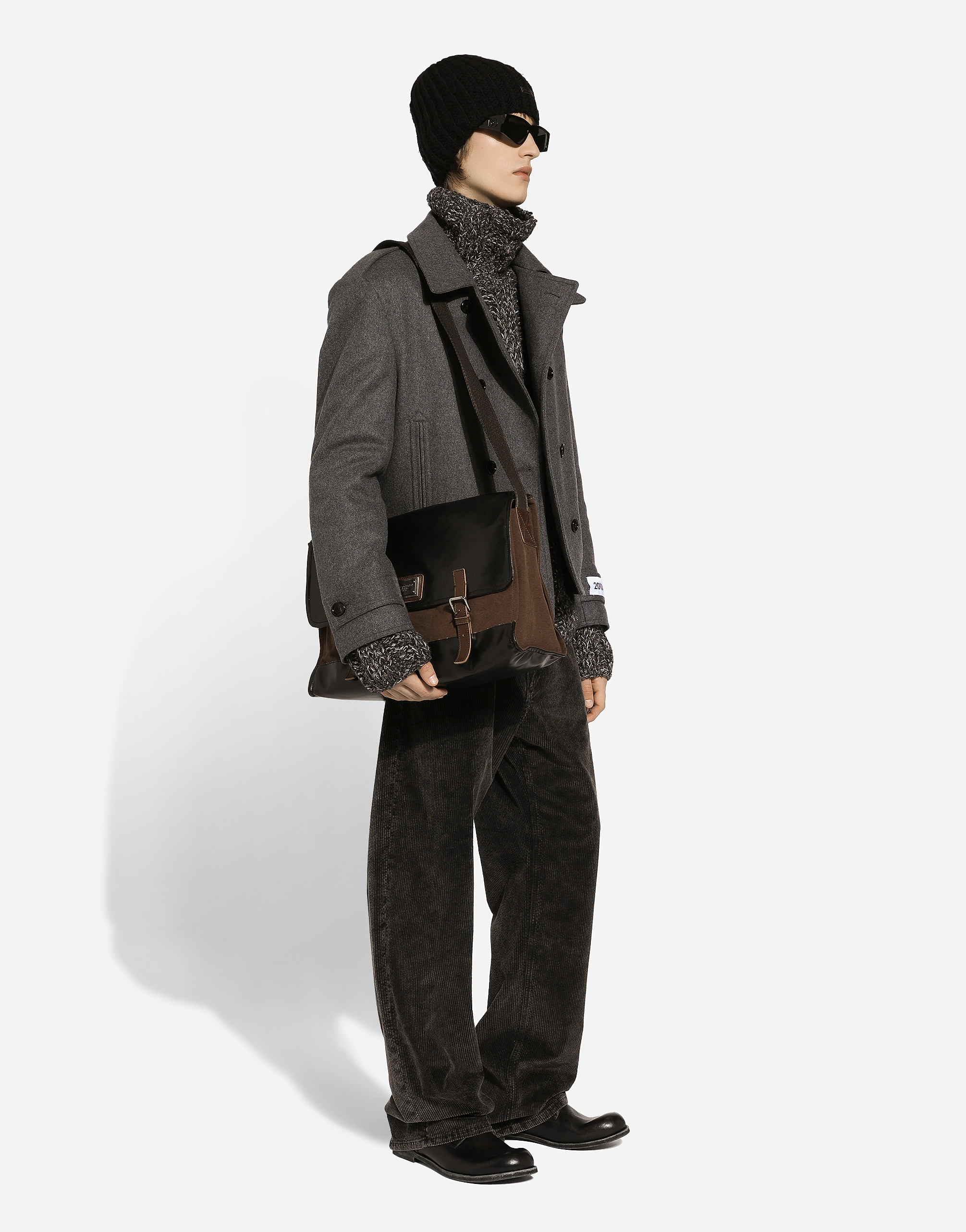 Dolce & Gabbana Charcoal Stretch Corduroy Pant In Black