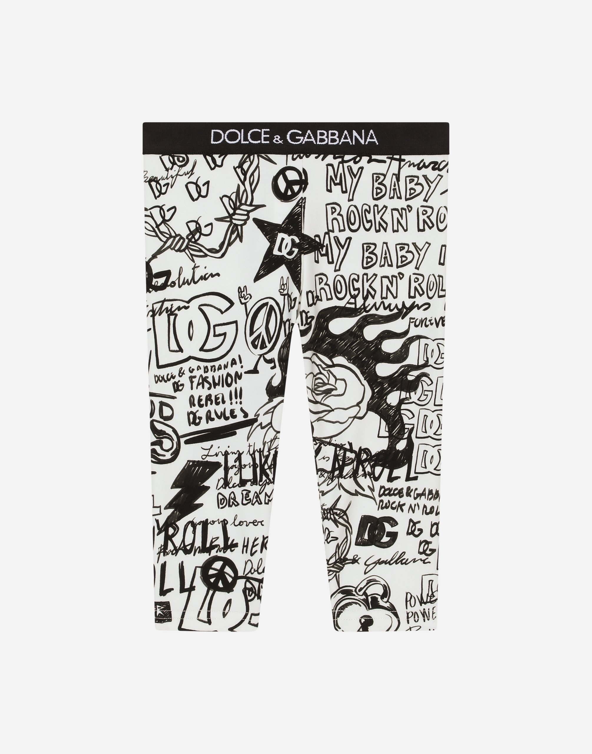 Dolce & Gabbana ドルガバ レギンス フラワープリント Dolce & Gabbana ドルチェ＆ガッバーナ ローズプリント レギンス