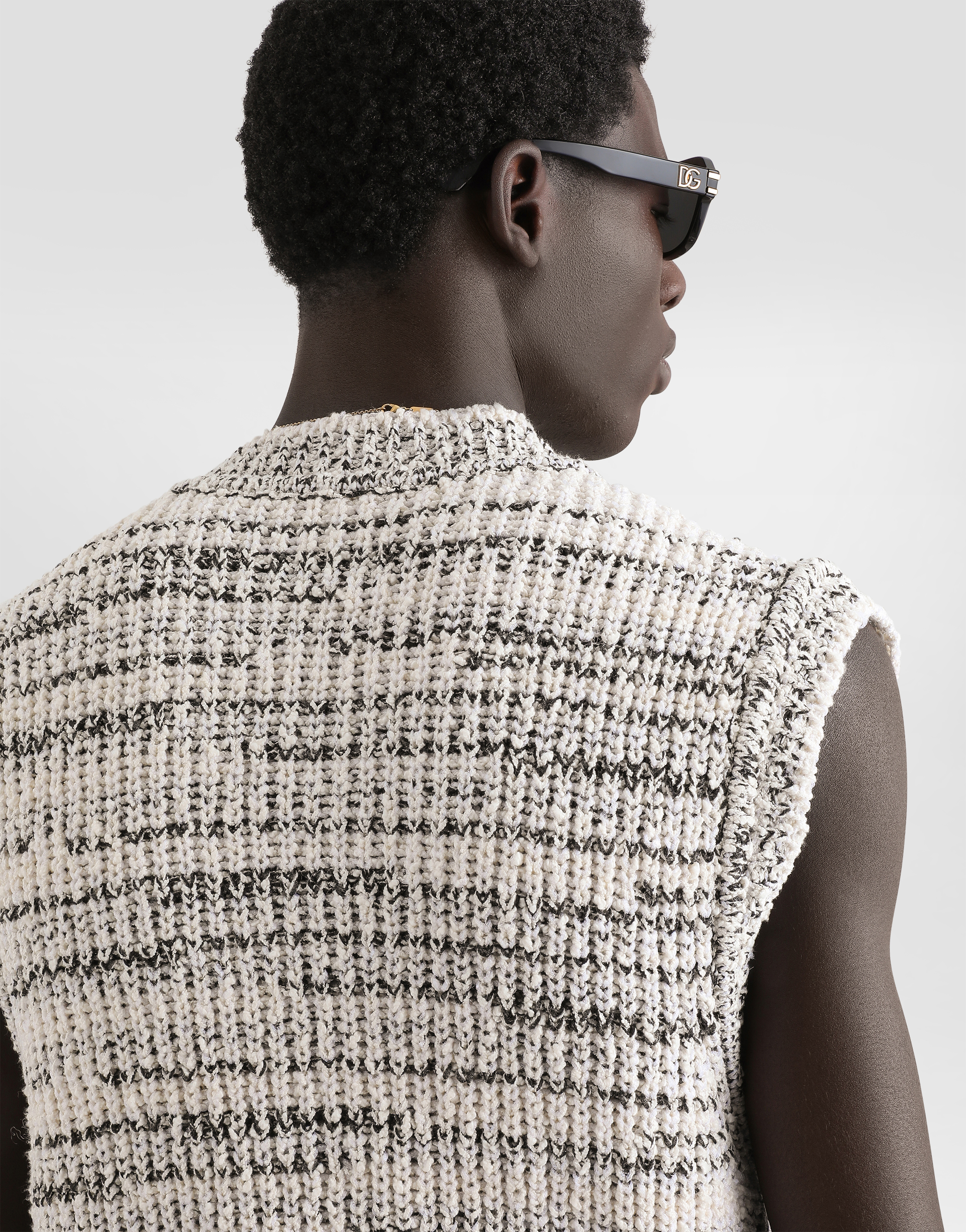 Dolce & Gabbana Intarsia Pullover Vest In Multi