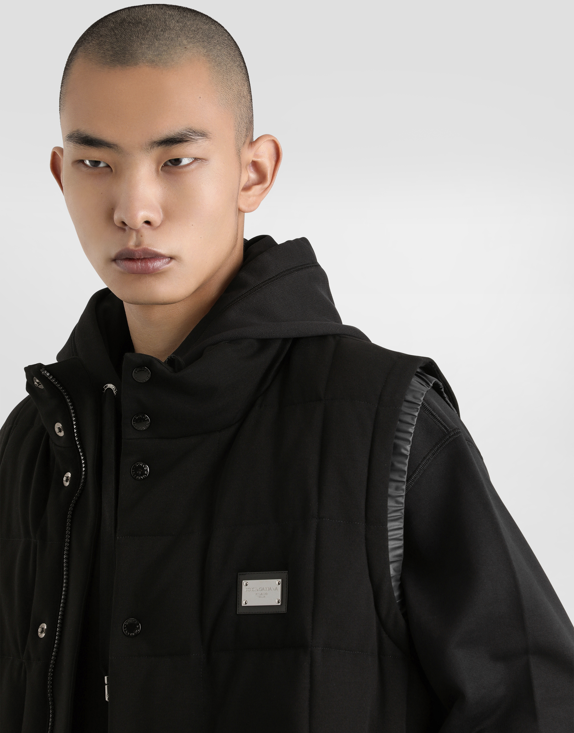 Dolce & Gabbana Logo-tag Padded Vest In Black