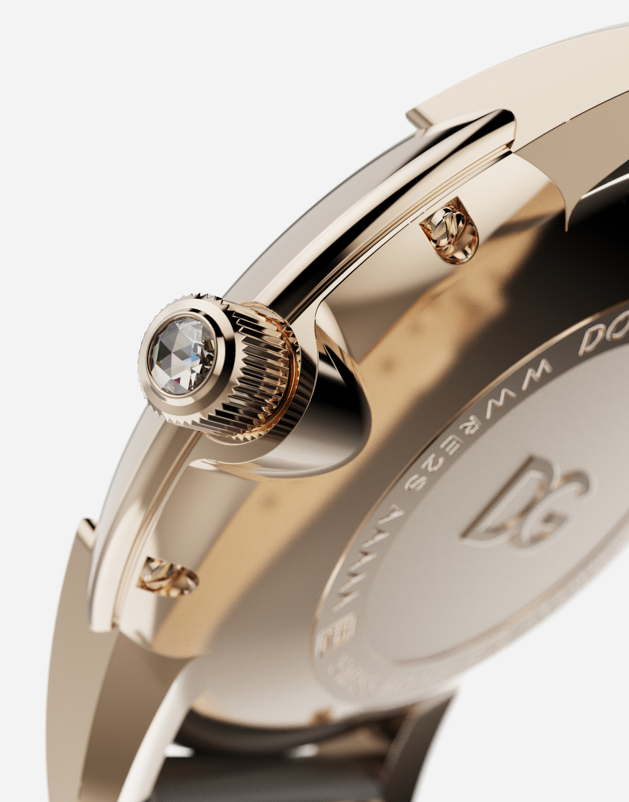 DOLCE & GABBANA DG7 BAROCCO WATCH WITH GREY SATIN STRAP