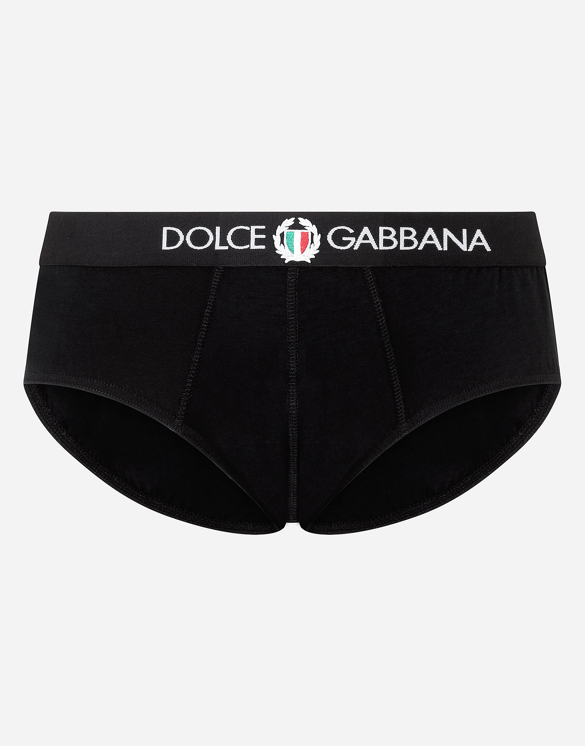 Stretch cotton mid briefs