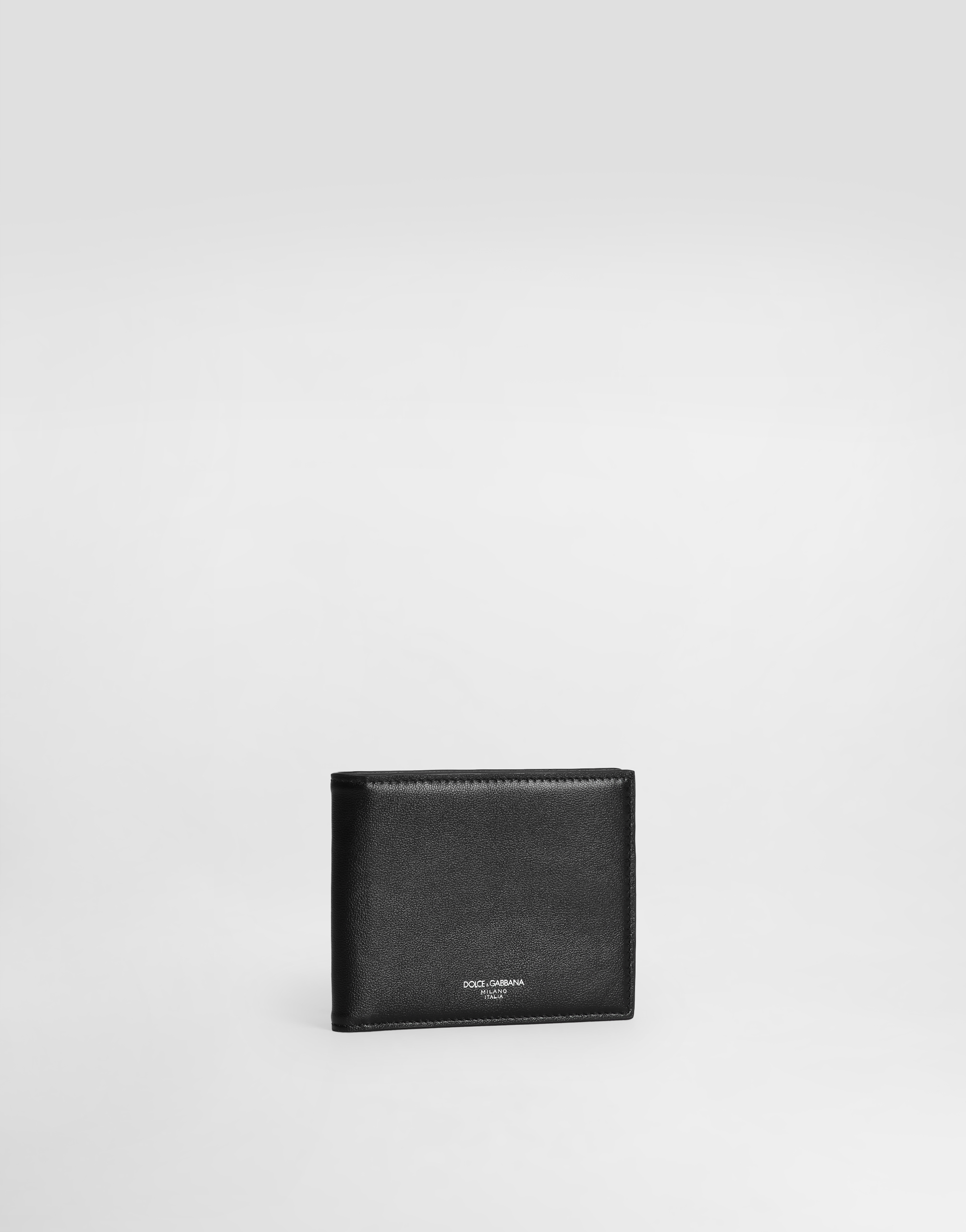 Dolce & Gabbana Black Wallet With Front Logo Detail In Black