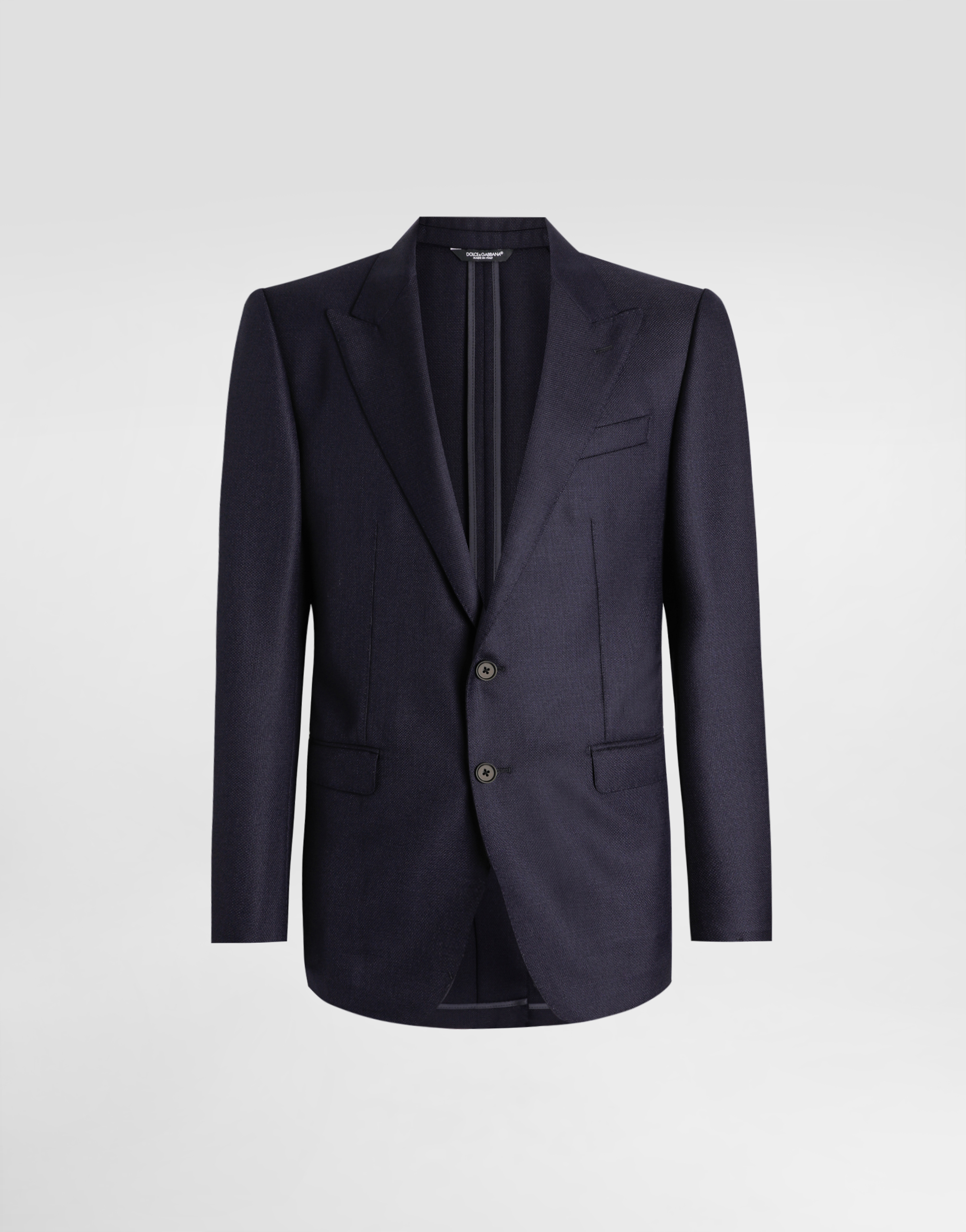 Dolce & Gabbana Single-breasted Taormina Wool Jacket In Blue