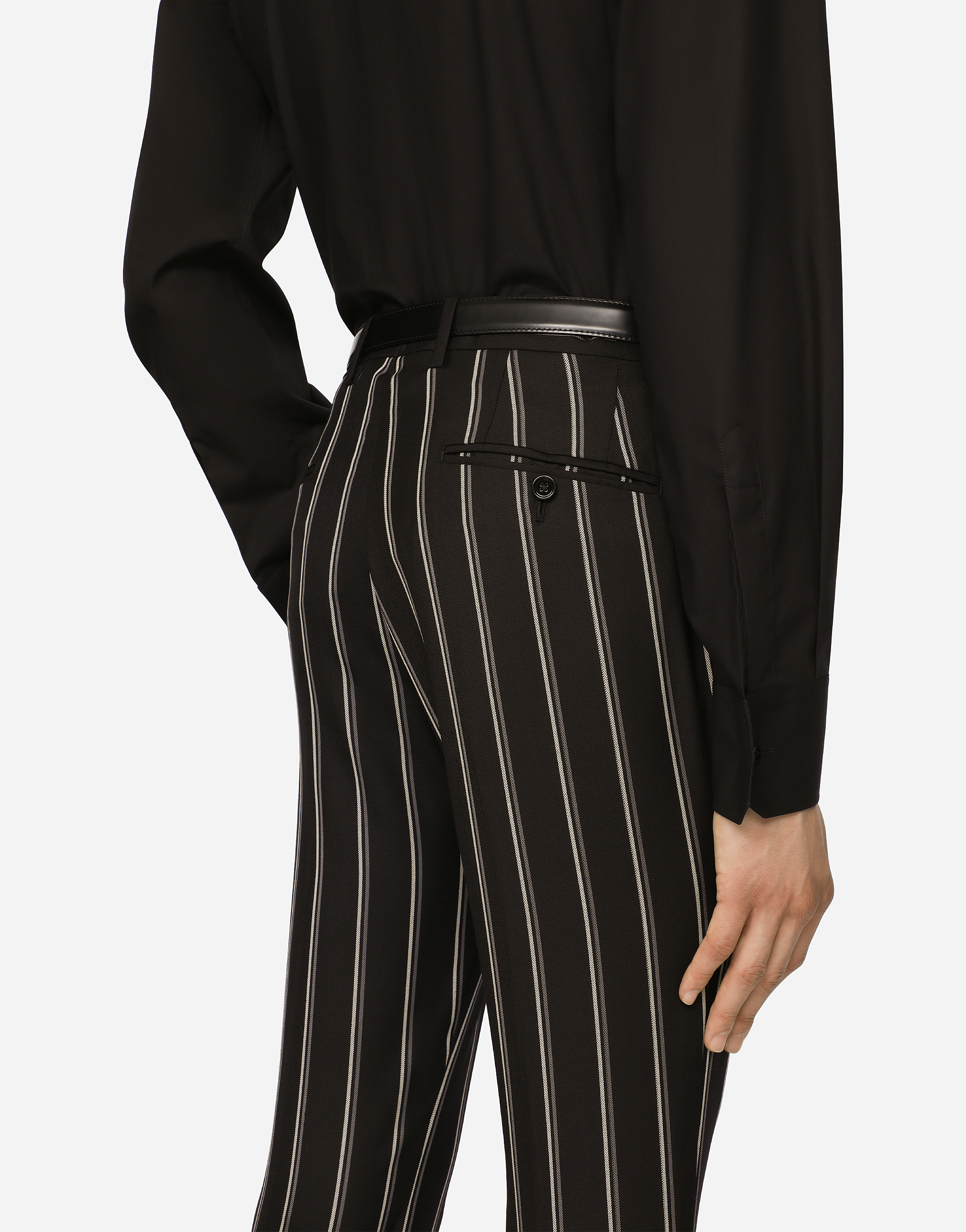 DOLCE & GABBANA PINSTRIPE WOOL SICILIA-FIT SUIT