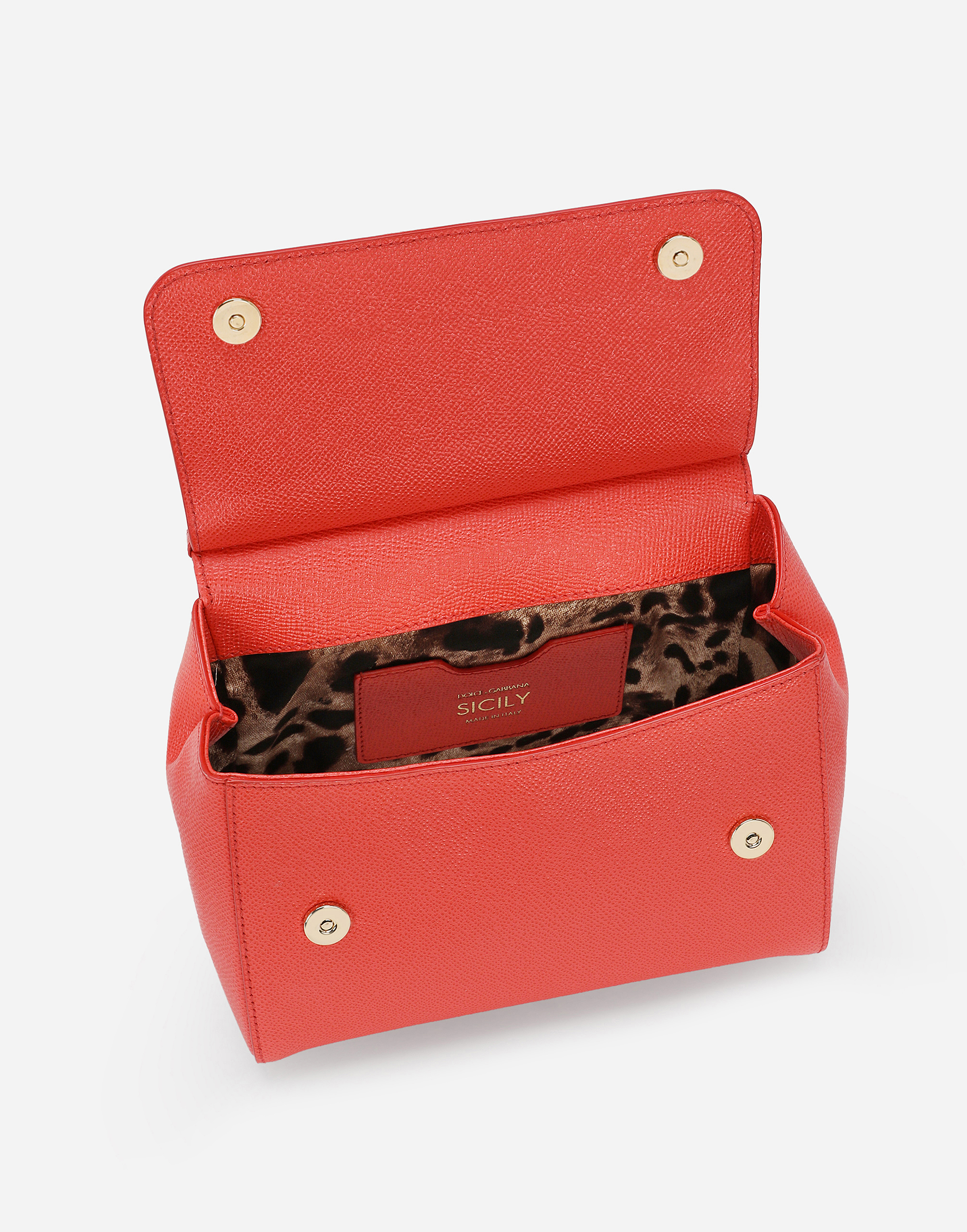 Shop Dolce & Gabbana Medium Sicily Handbag In オレンジ