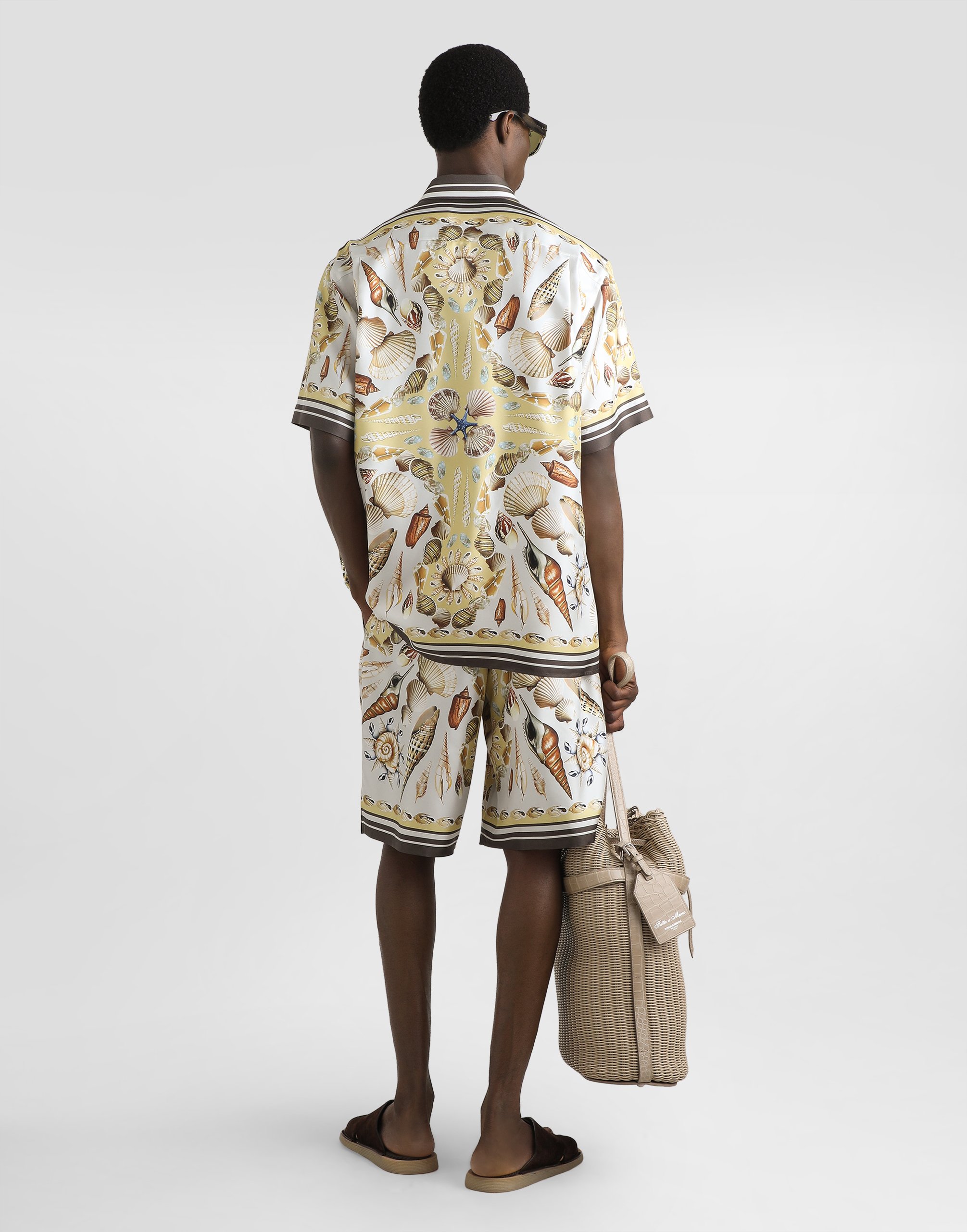 Dolce & Gabbana Silk Shell Print Shorts