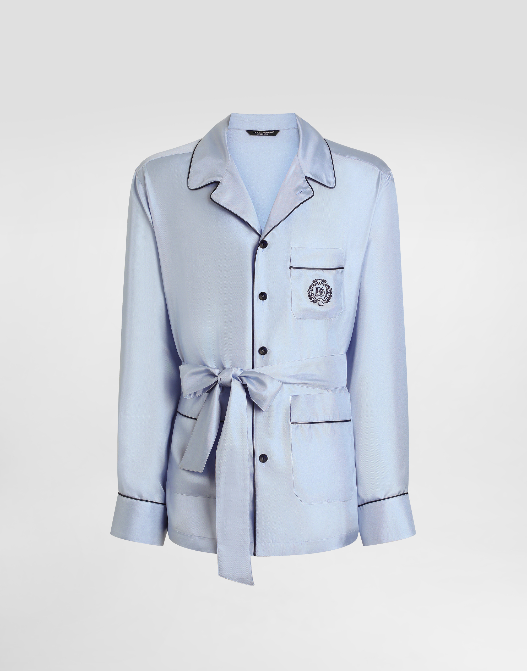 Silk twill robe