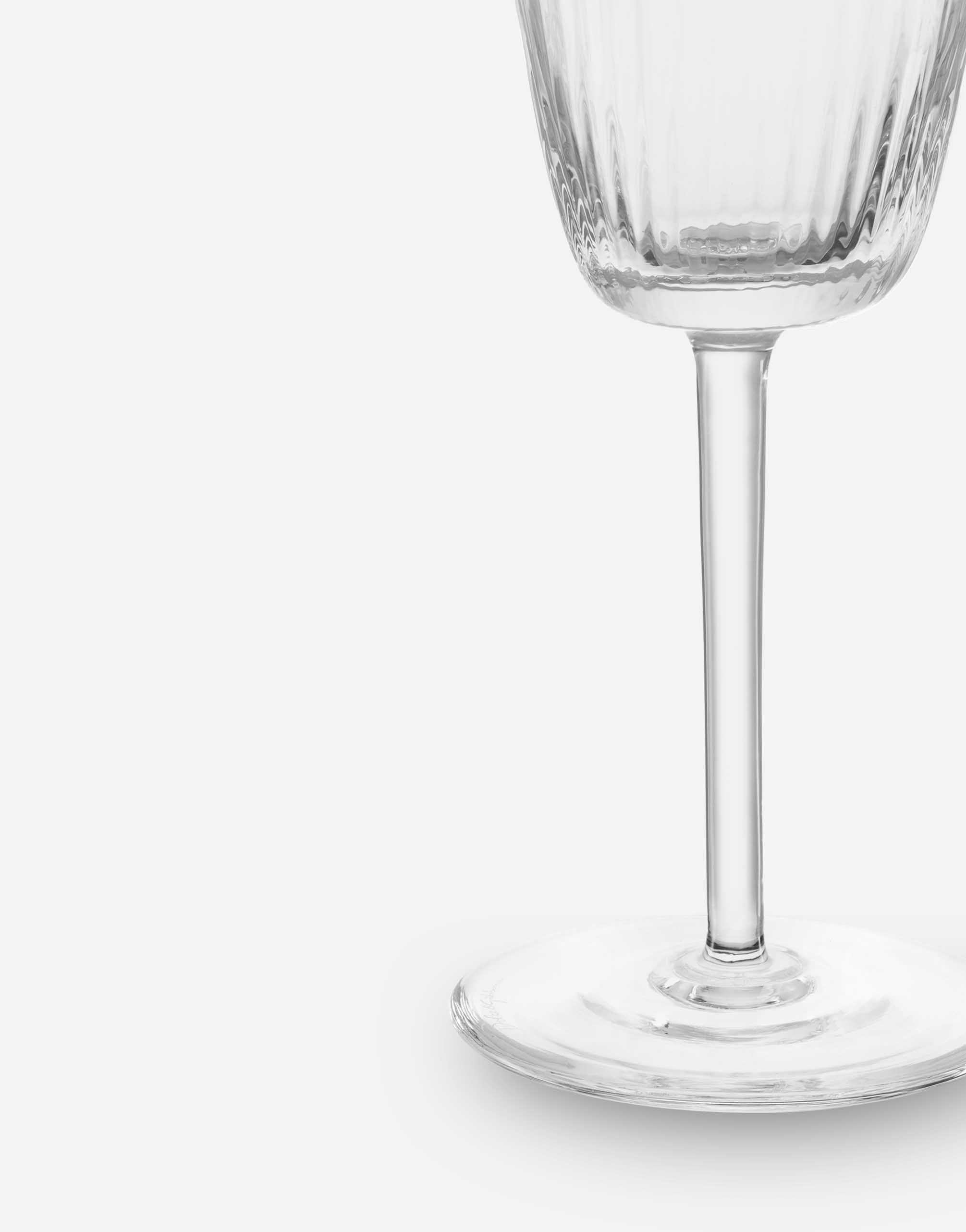 Shop Dolce & Gabbana Hand-blown Murano White Wine Glass In Multicolor