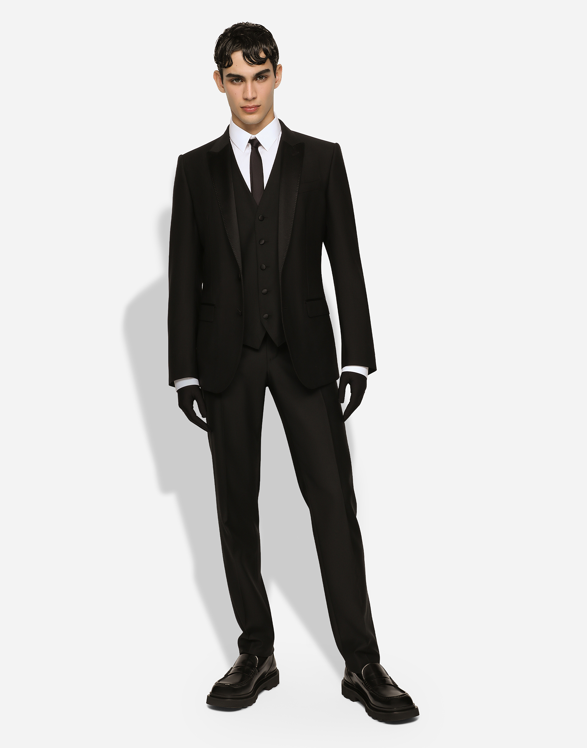 Wool and silk Martini-fit tuxedo suit