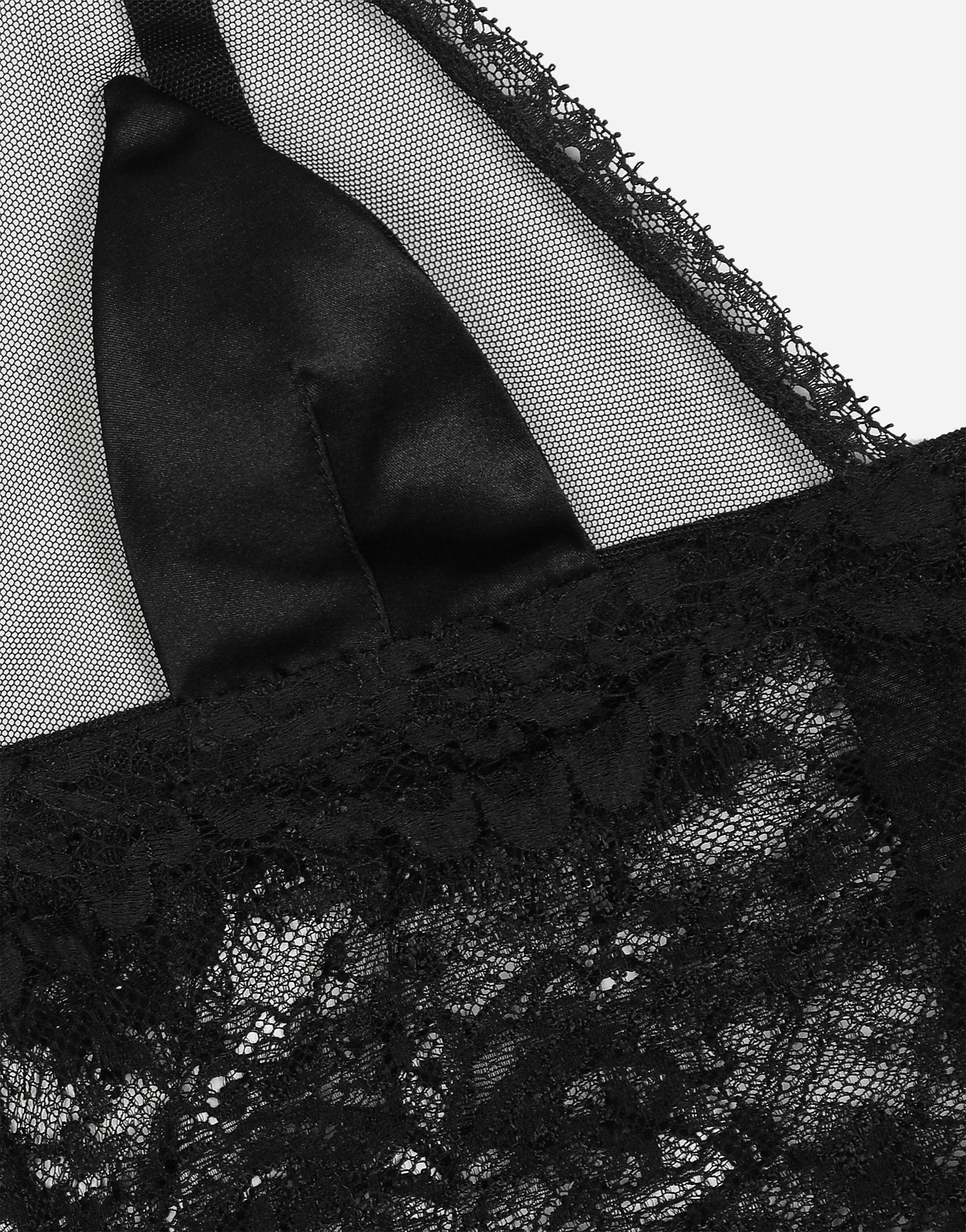 Dolce & Gabbana Lace Longline Bralette In Black