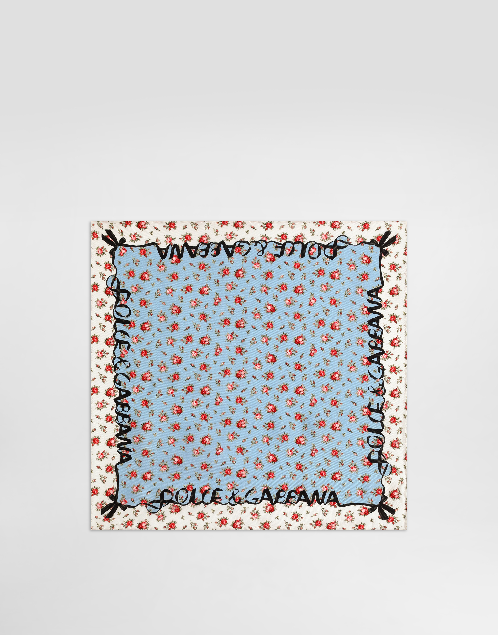  Dolce & Gabbana Small Rose-print Silk Twill Scarf 50x50 - Femme écharpes Et Foulards Multicolor Onesize 