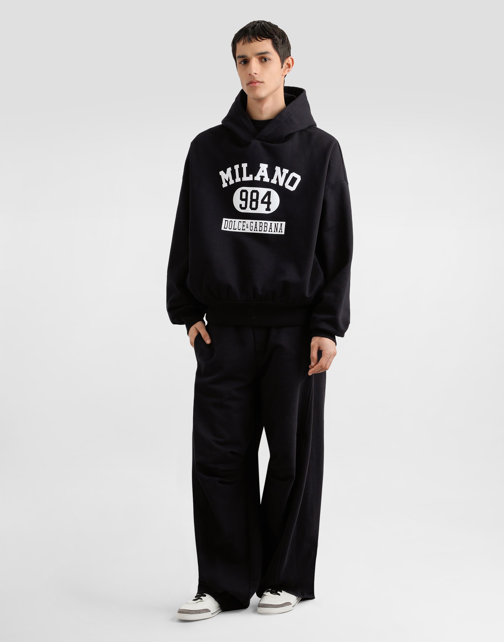 Dolce & Gabbana Cotton T-shirt With Print In Gray