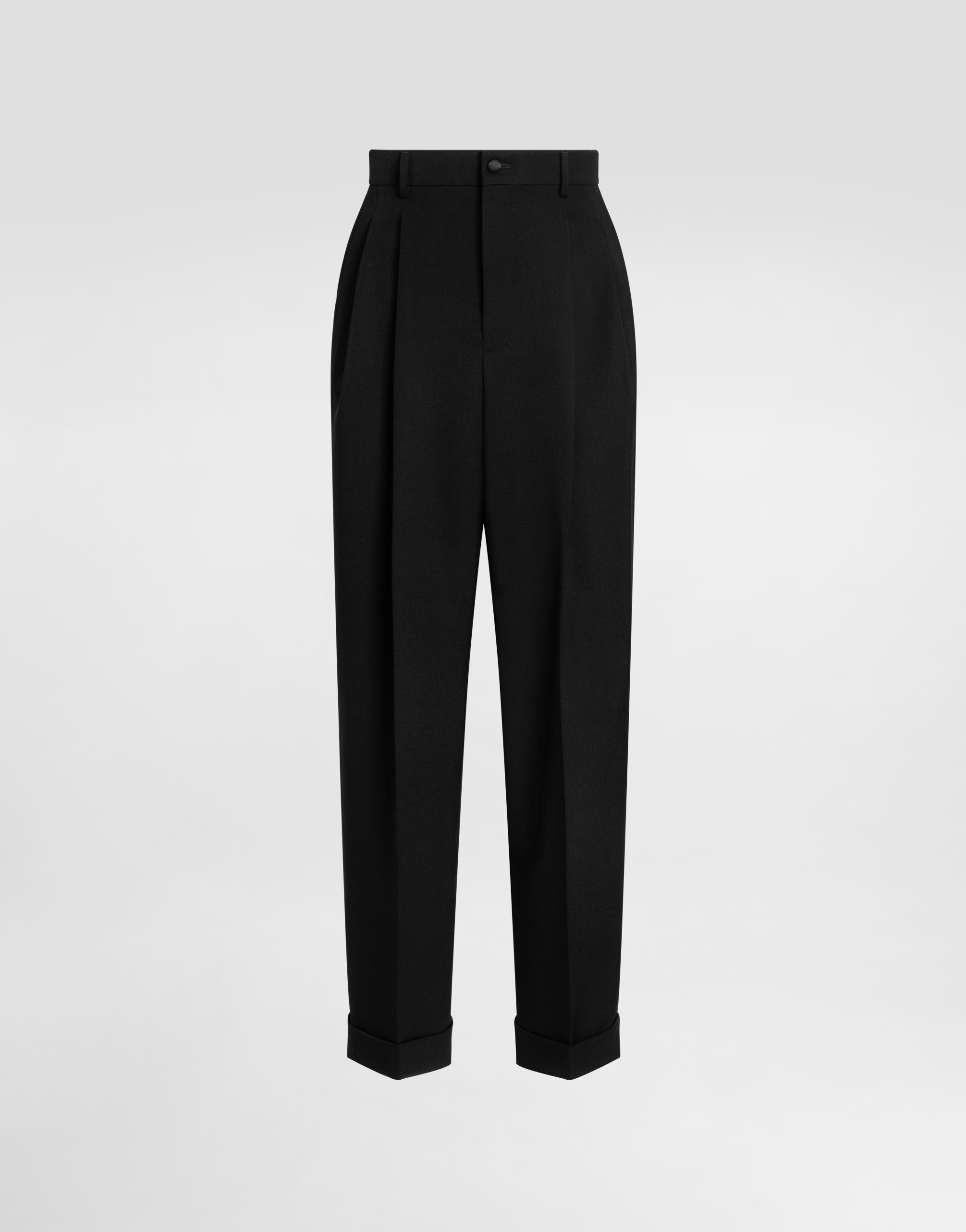 Wool gabardine trousers