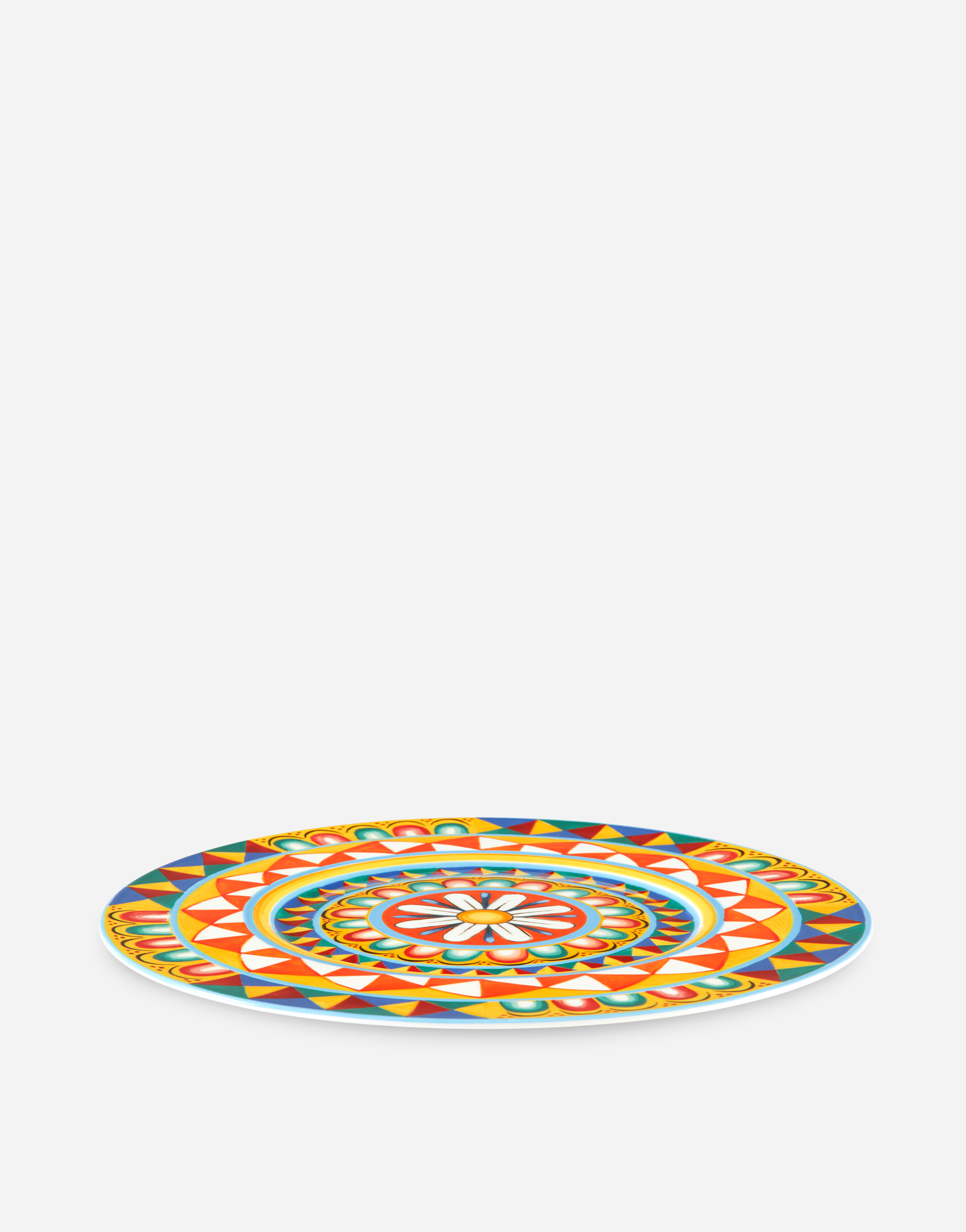 Shop Dolce & Gabbana Charger Plate In Fine Porcelain In Multicolor