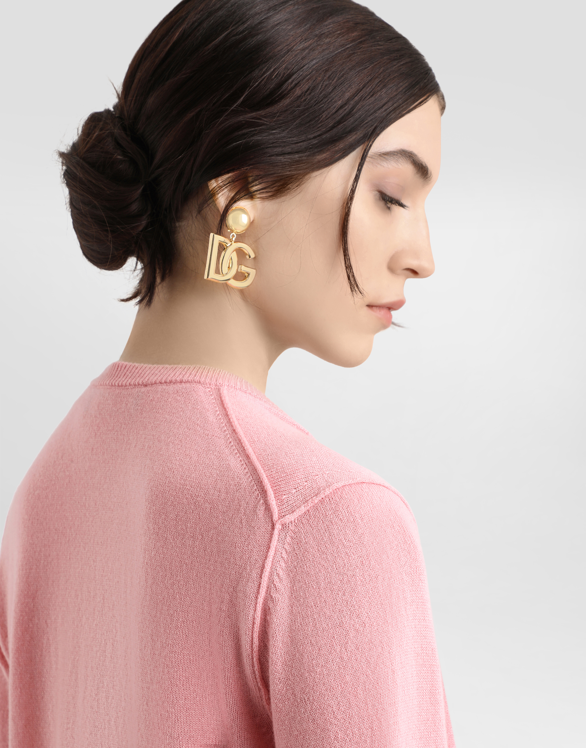 Dolce & Gabbana Cashmere Cardigan With Inside-out Seams In Pink
